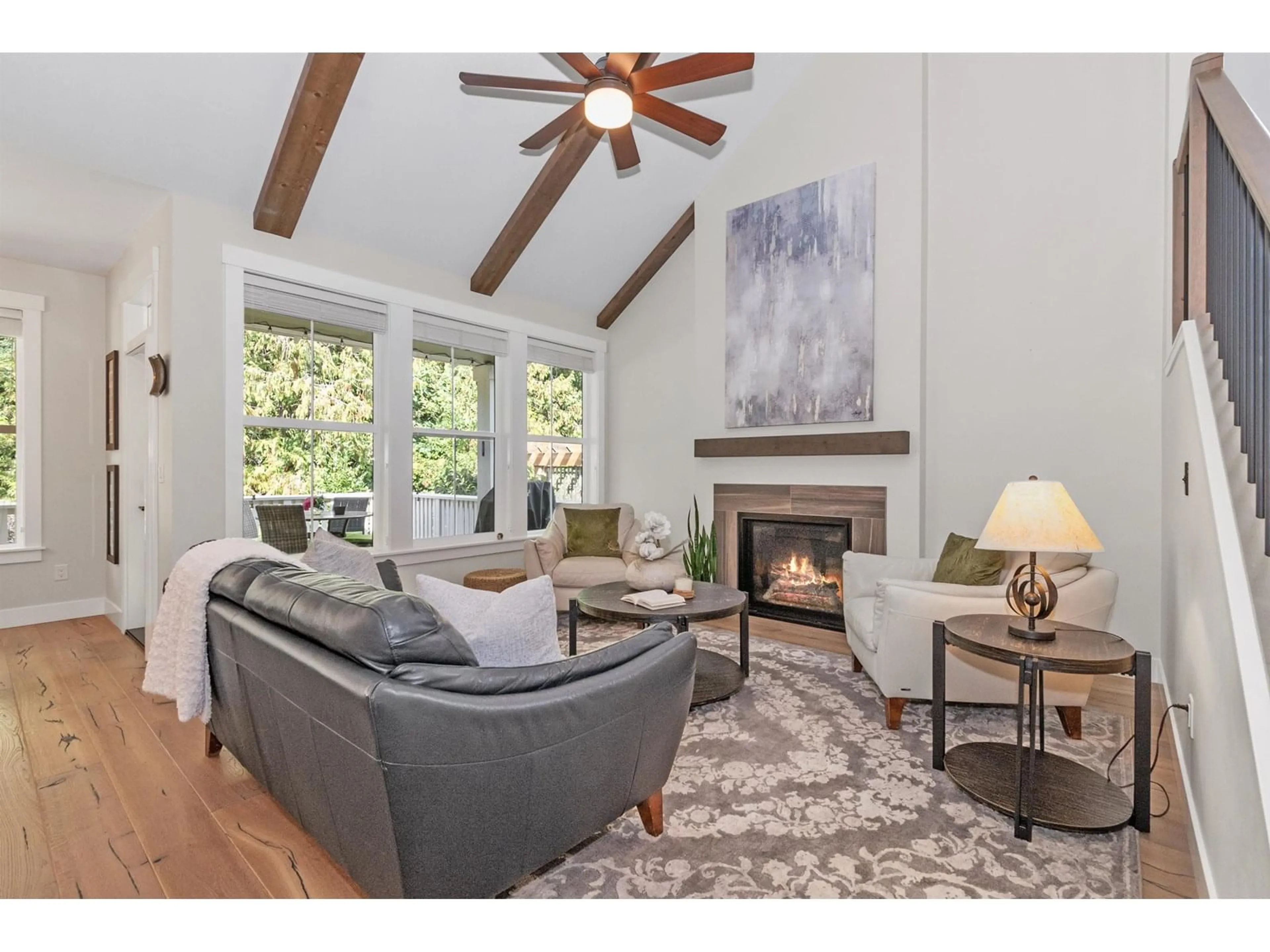 Living room with furniture, wood/laminate floor for 43306 CREEKSIDE CIRCLE, Lindell Beach British Columbia V2R0Z4
