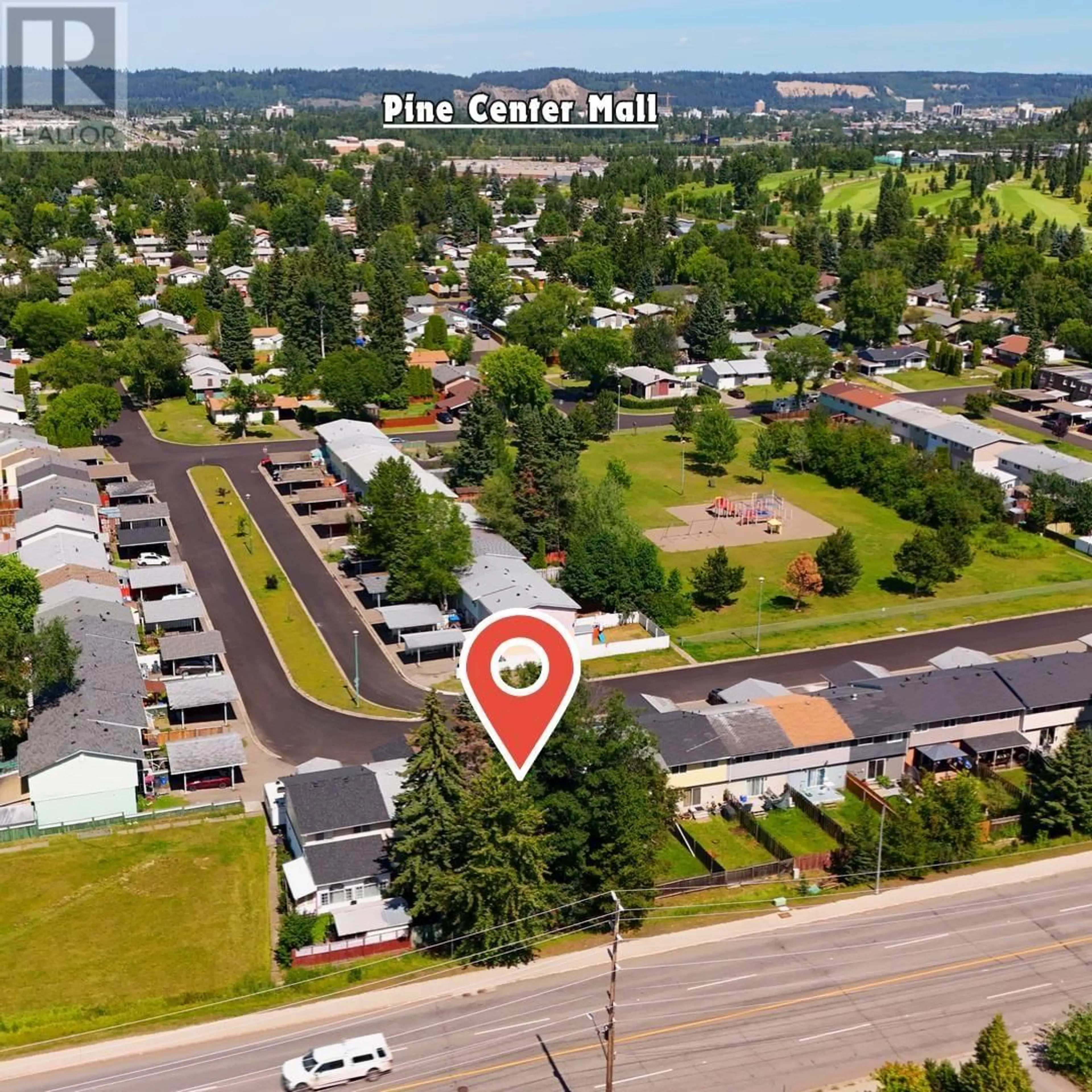 A pic from outside/outdoor area/front of a property/back of a property/a pic from drone, street for 409 BEECH CRESCENT, Prince George British Columbia V2N1K8