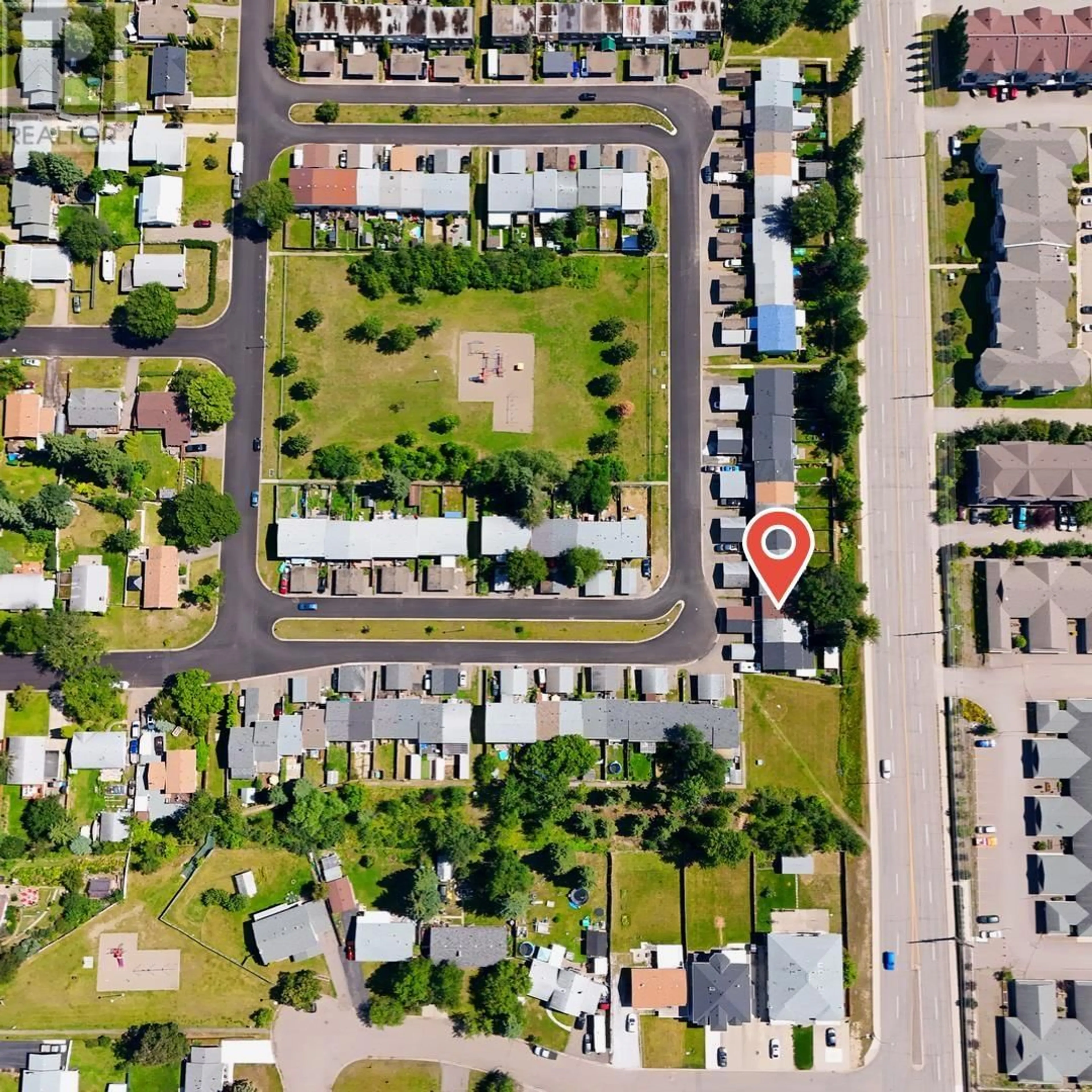 A pic from outside/outdoor area/front of a property/back of a property/a pic from drone, street for 409 BEECH CRESCENT, Prince George British Columbia V2N1K8