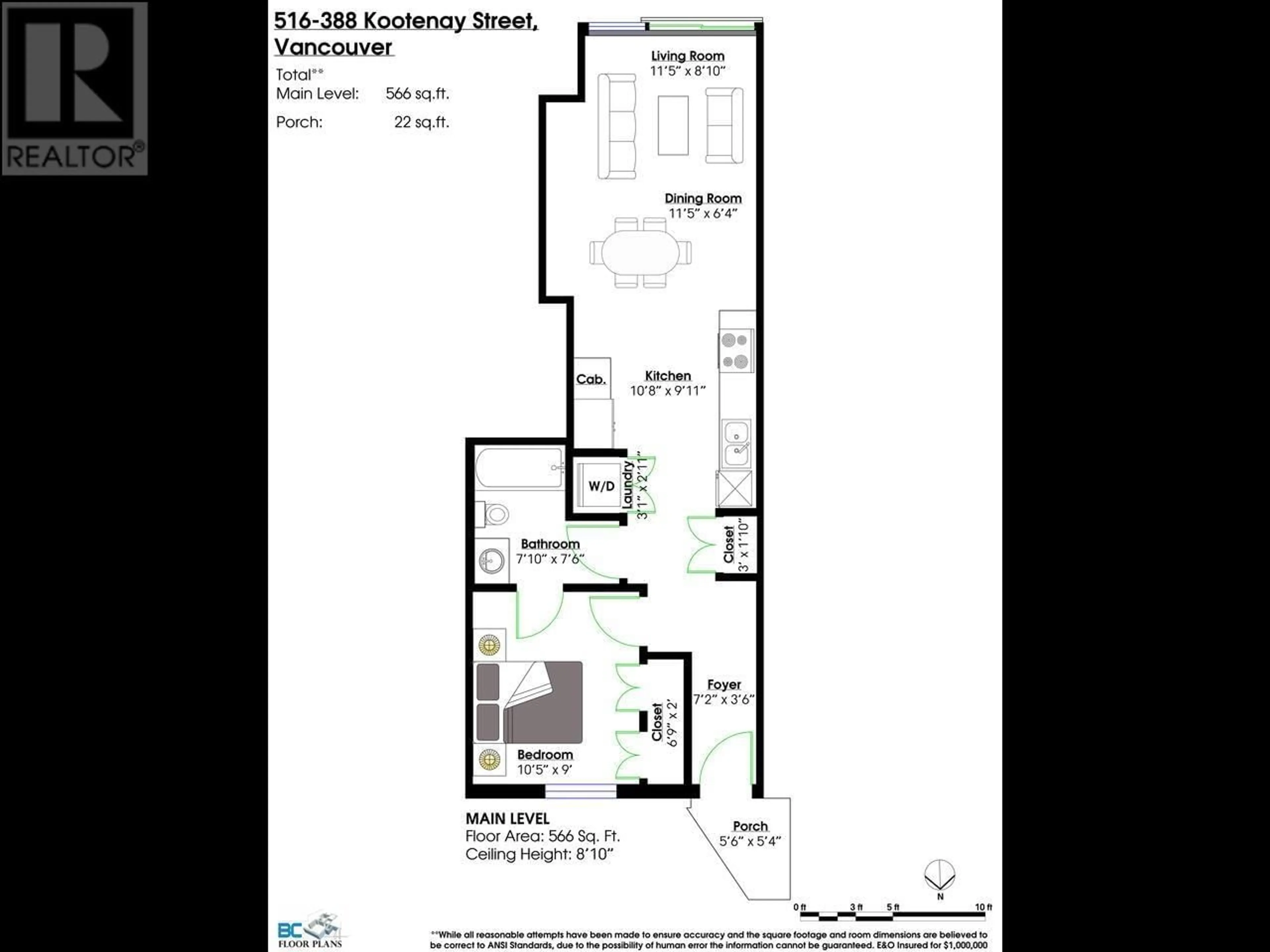 Floor plan for 516 - 388 KOOTENAY STREET, Vancouver British Columbia V5K0C5