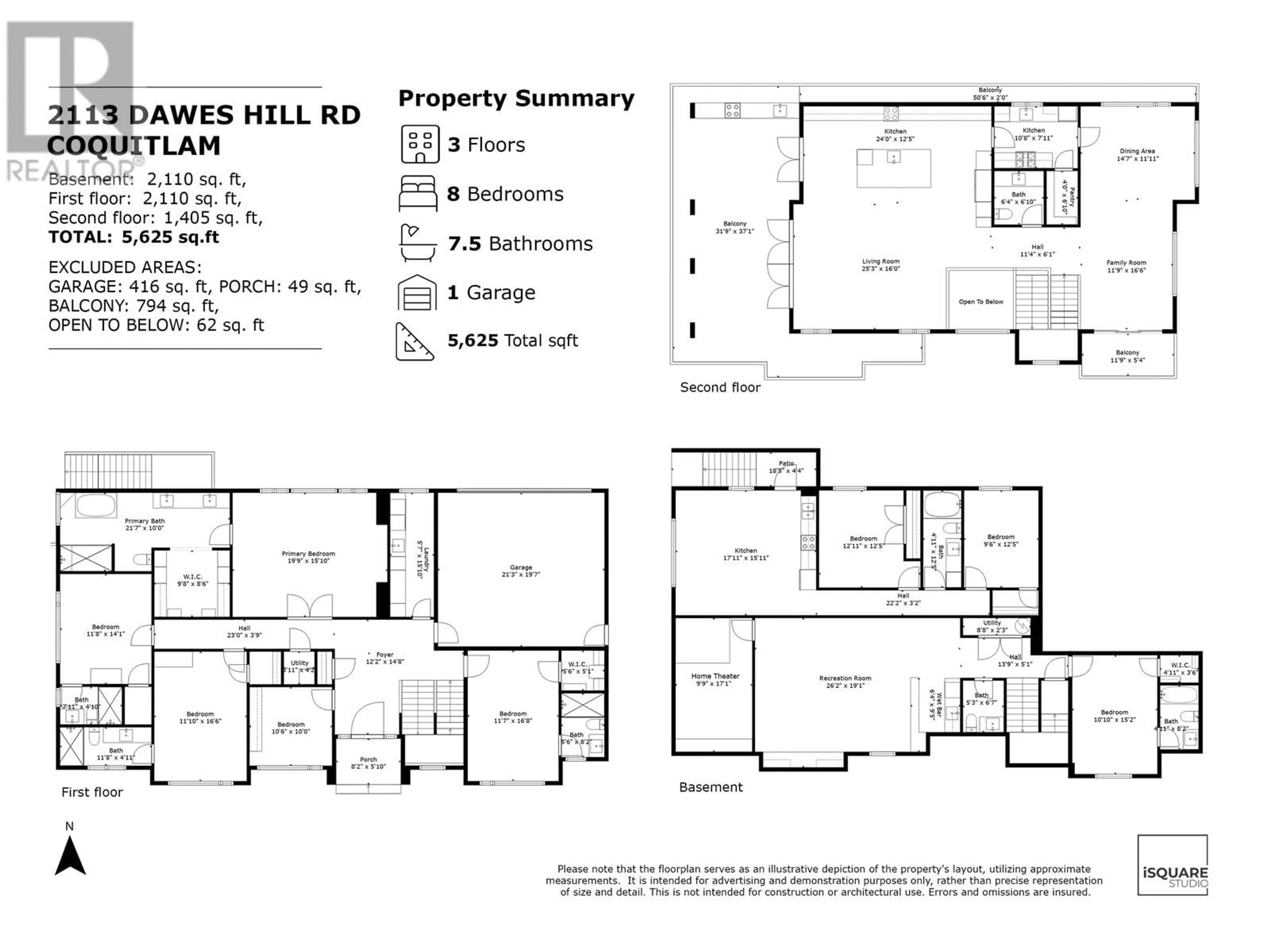 Floor plan for 2113 DAWES HILL ROAD, Coquitlam British Columbia V3K1N2