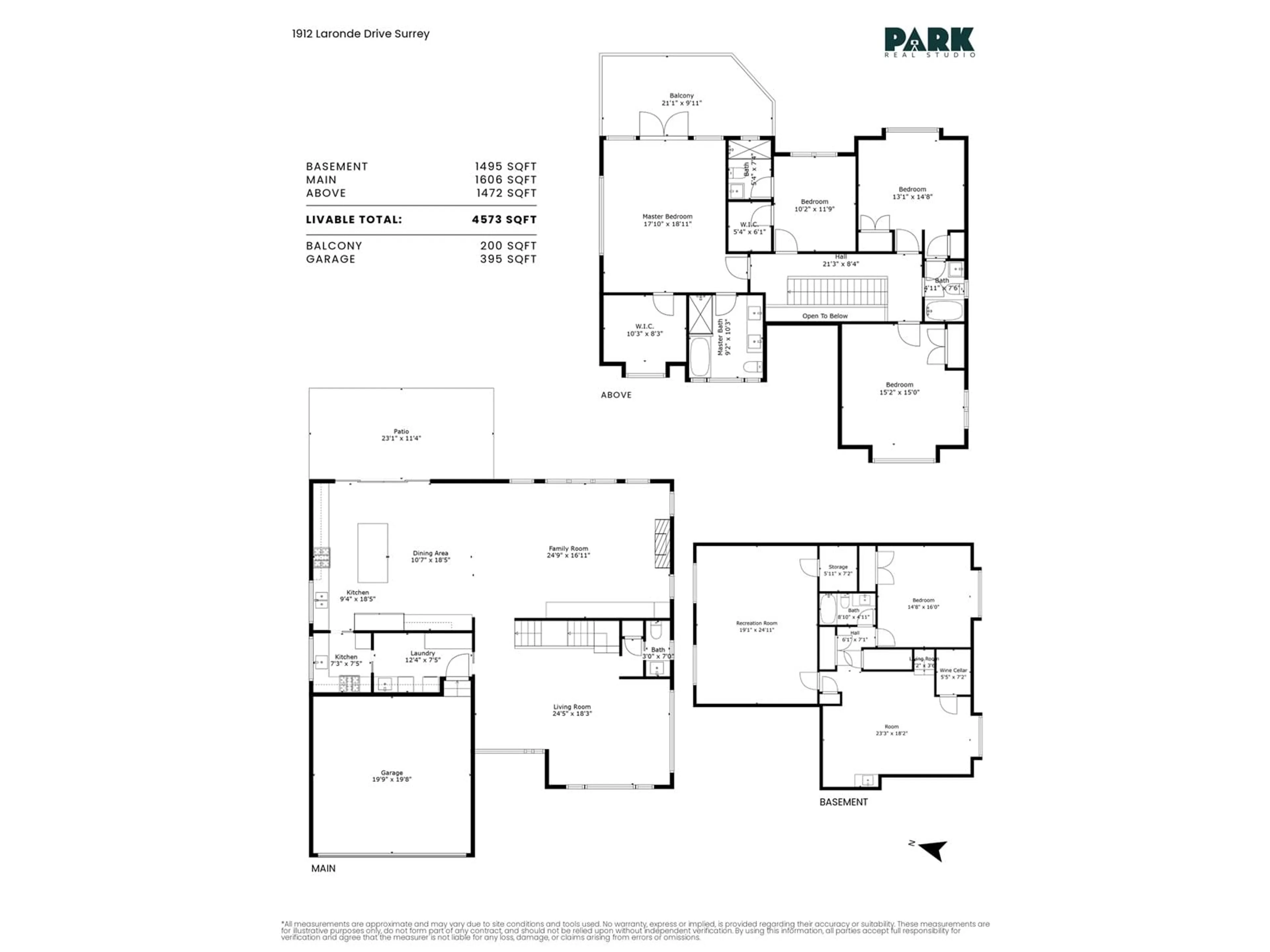 Floor plan for 1912 LARONDE, Surrey British Columbia V4A9M9