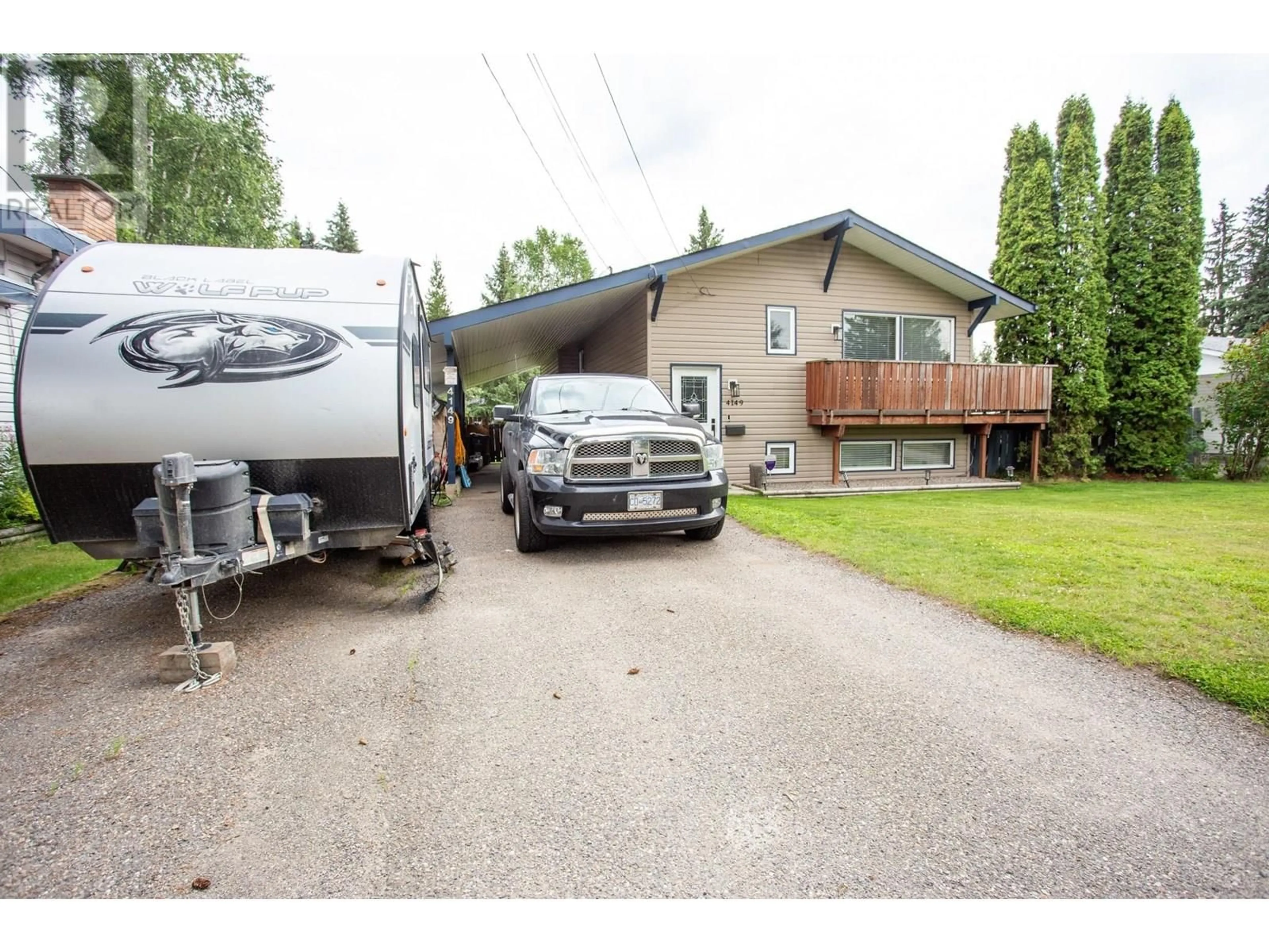 A pic from outside/outdoor area/front of a property/back of a property/a pic from drone, street for 4149 MICHAEL ROAD, Prince George British Columbia V2K1E6