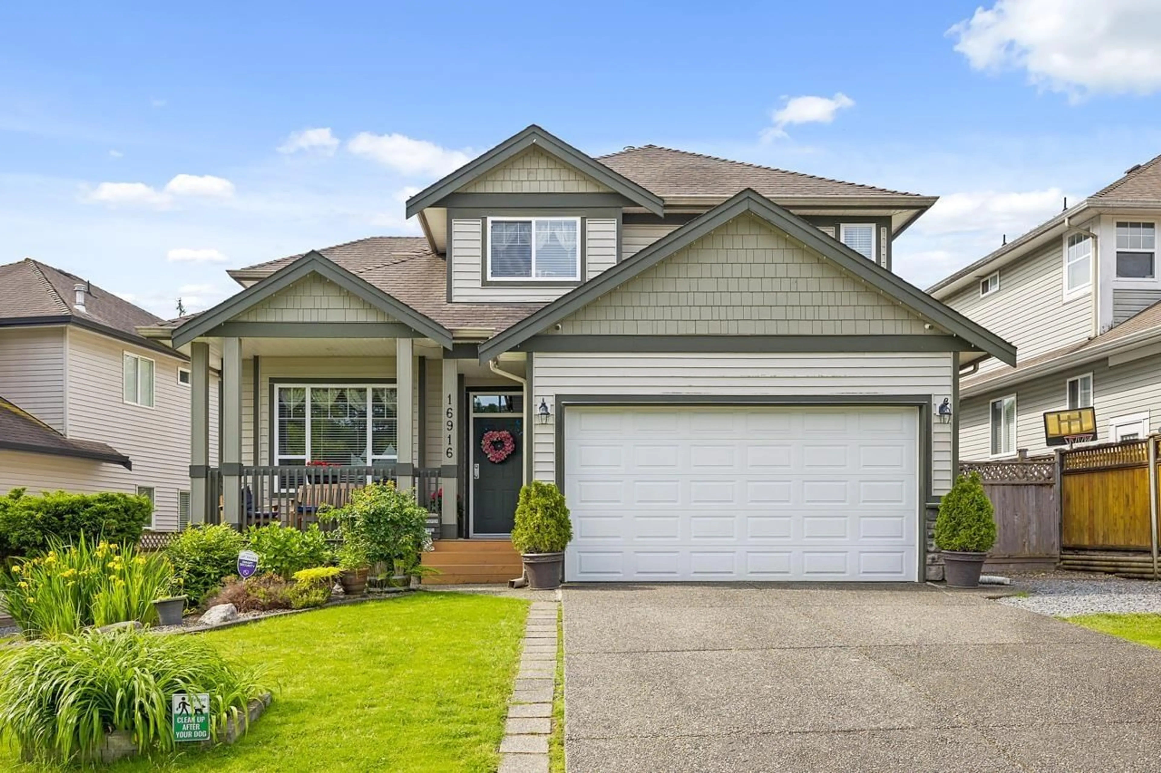 Home with vinyl exterior material, street for 16916 GREENBROOK, Surrey British Columbia V4N5C7