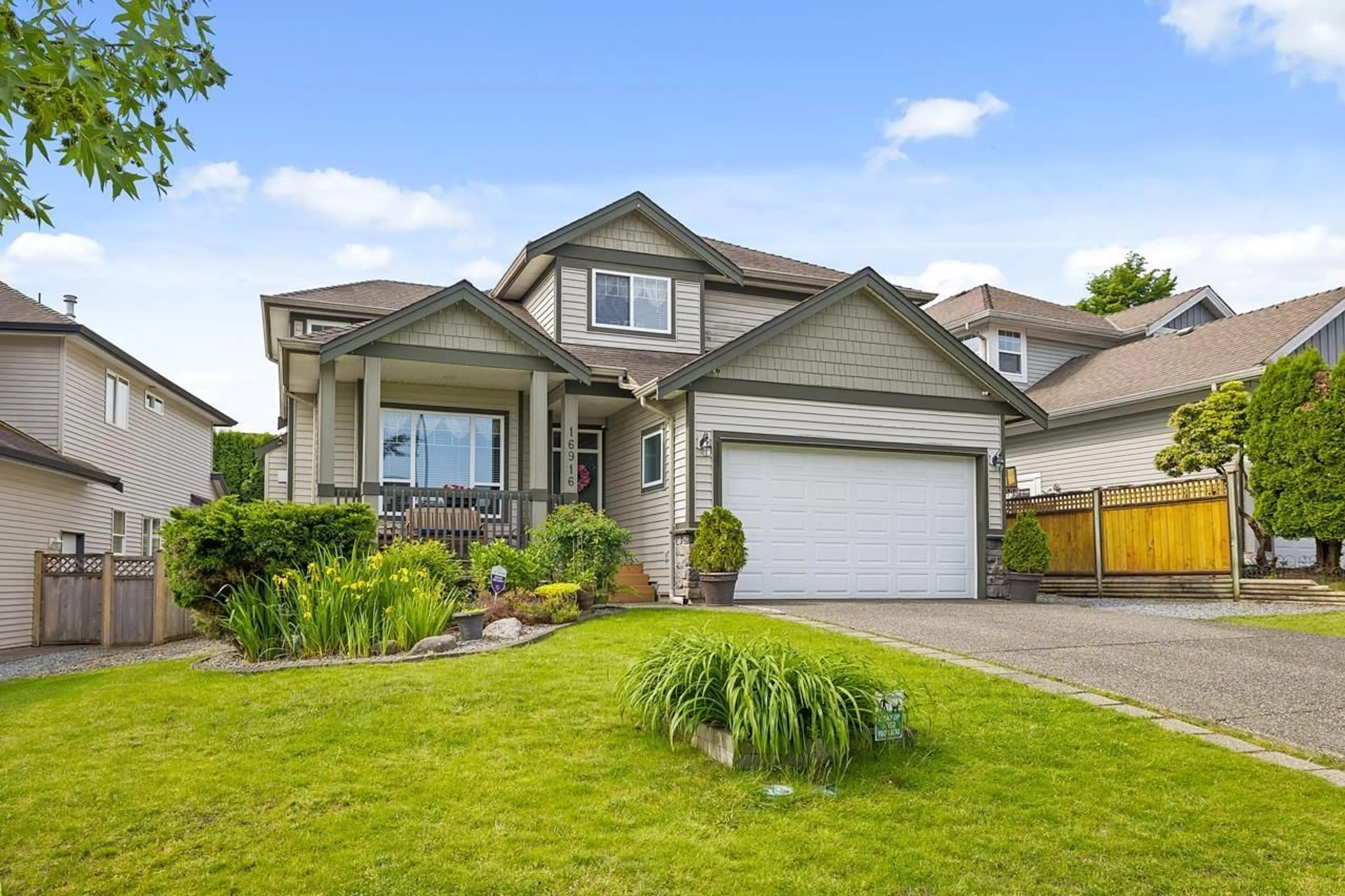 Home with vinyl exterior material, street for 16916 GREENBROOK, Surrey British Columbia V4N5C7