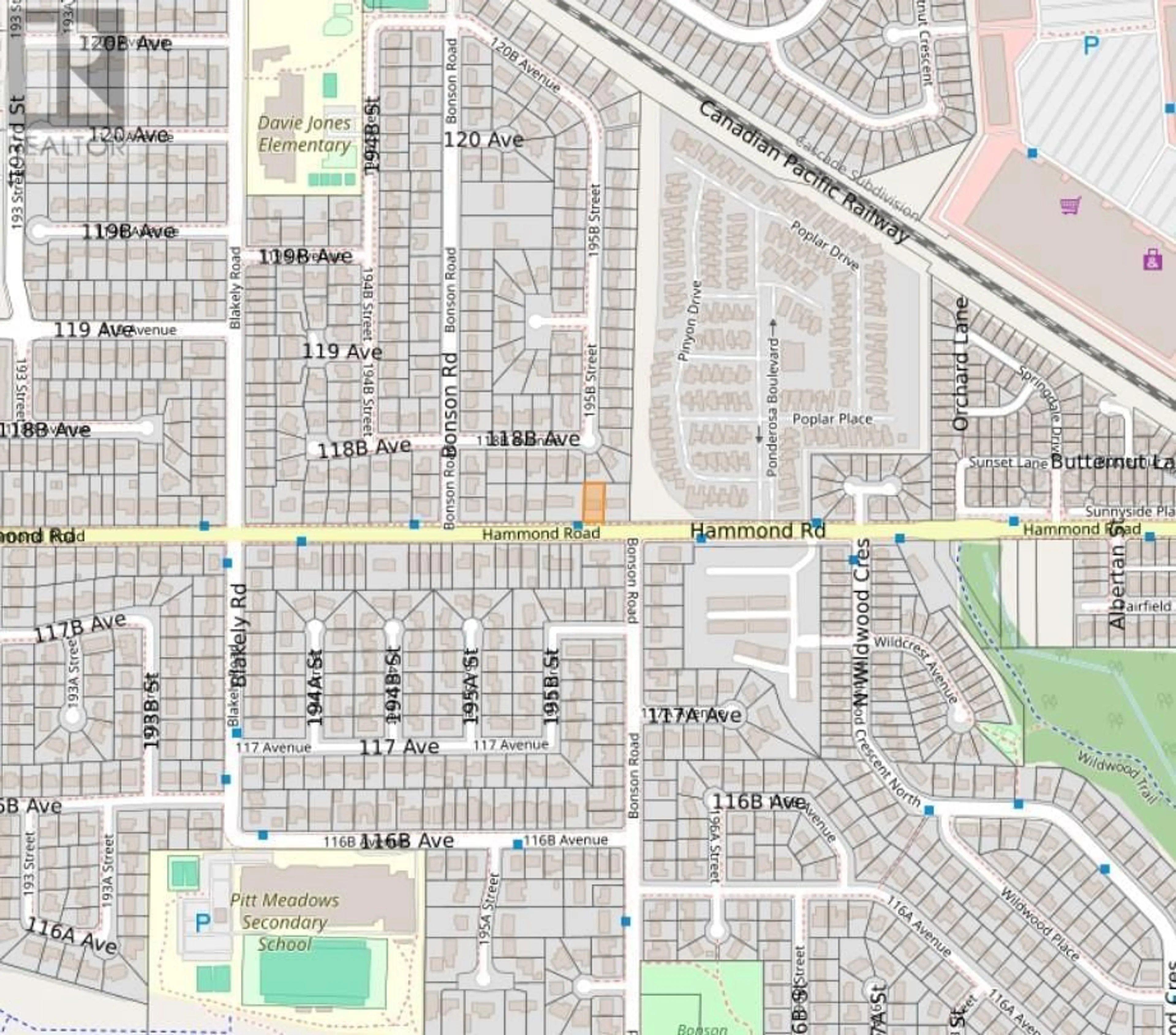 Picture of a map for 19575 HAMMOND ROAD, Pitt Meadows British Columbia V3Y1L5