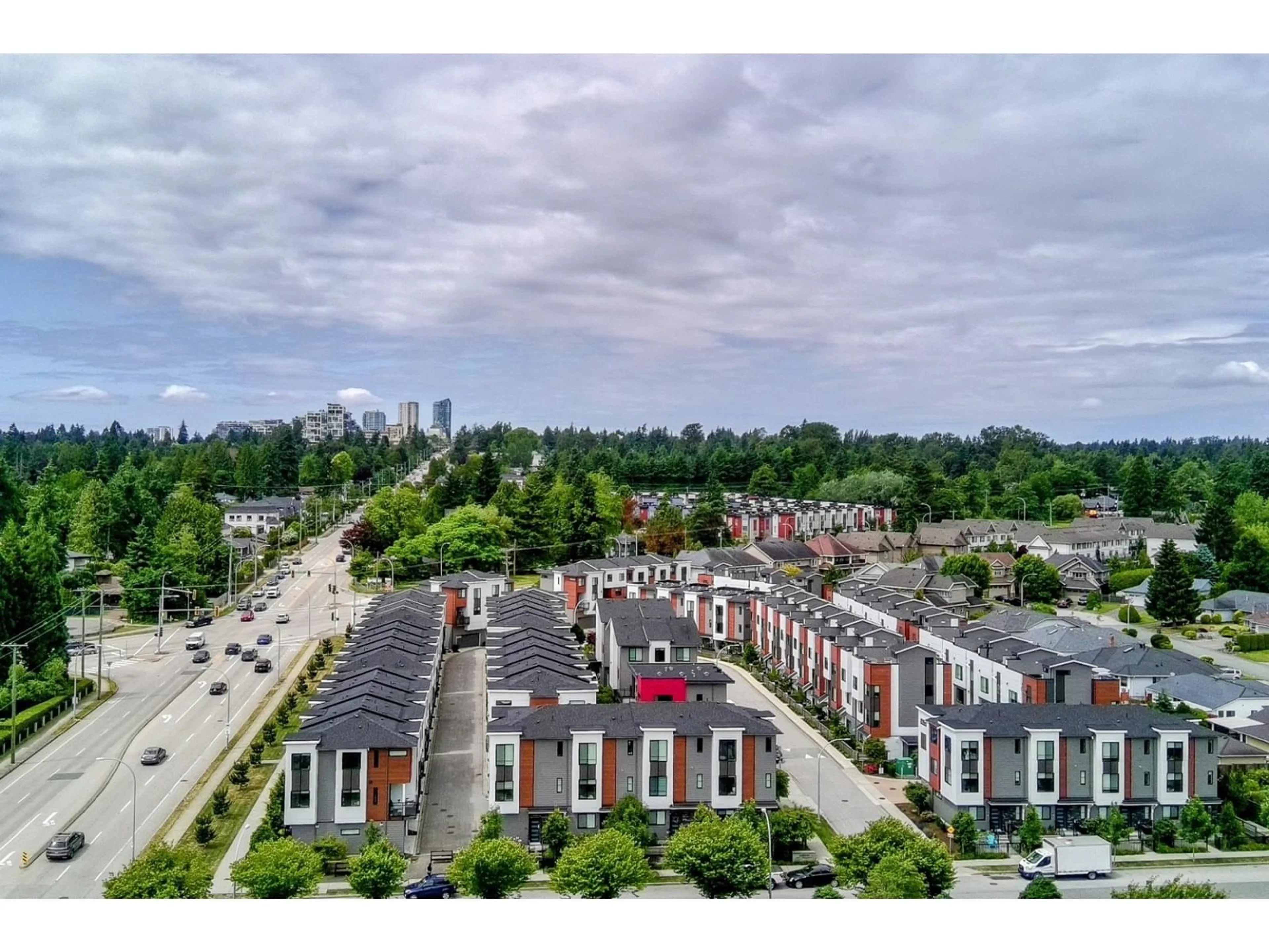 A pic from outside/outdoor area/front of a property/back of a property/a pic from drone, city buildings view from balcony for 10 - 1639 162, Surrey British Columbia V4A4Y1