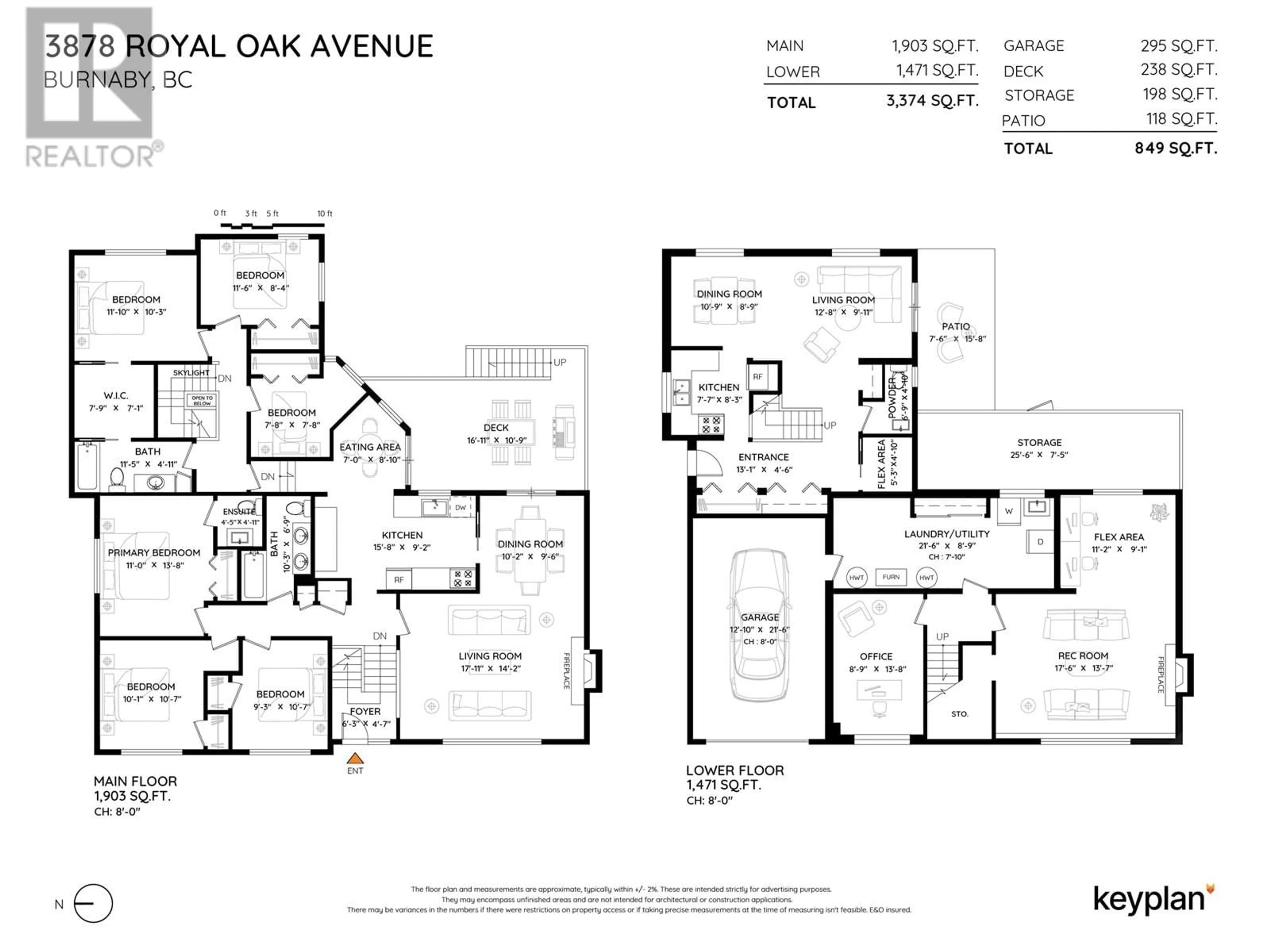 Floor plan for 3878 ROYAL OAK AVENUE, Burnaby British Columbia V5G3M2