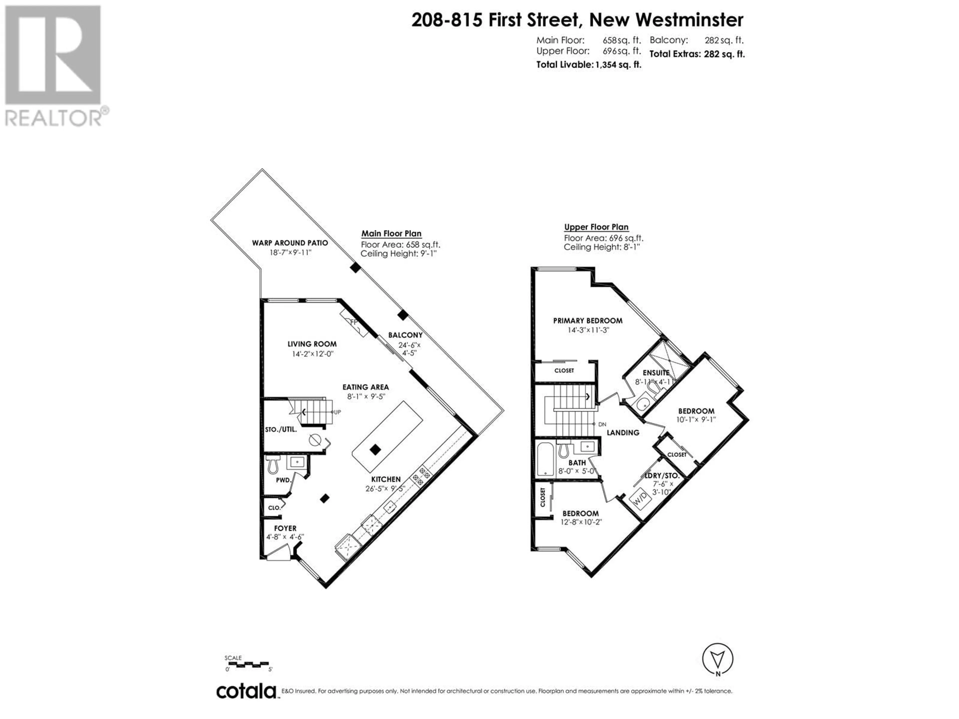 Floor plan for 208 - 815 FIRST STREET, New Westminster British Columbia V3L2H7