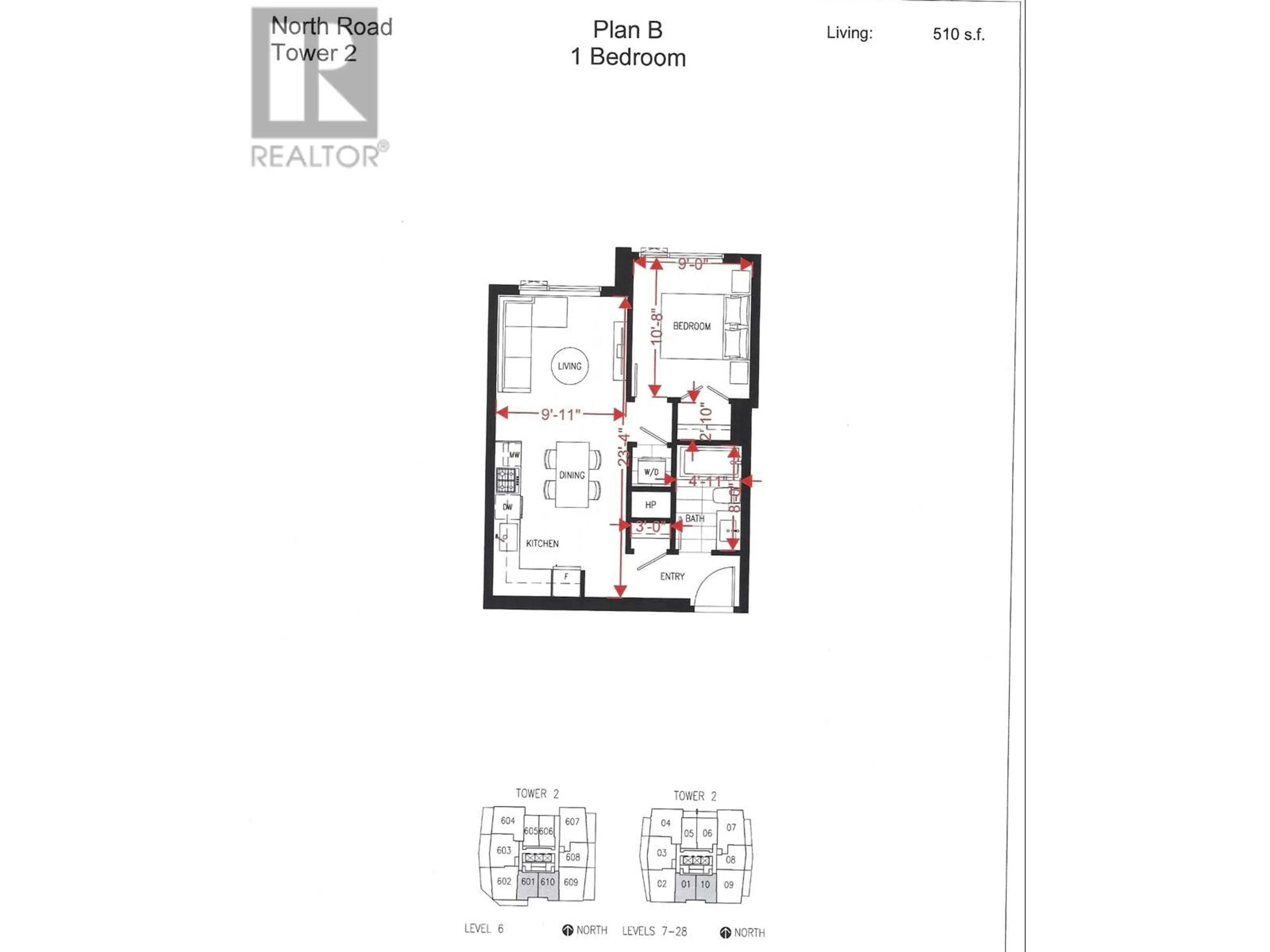 Floor plan for 2010 - 308 ALDERSON AVENUE, Coquitlam British Columbia V3K0J2