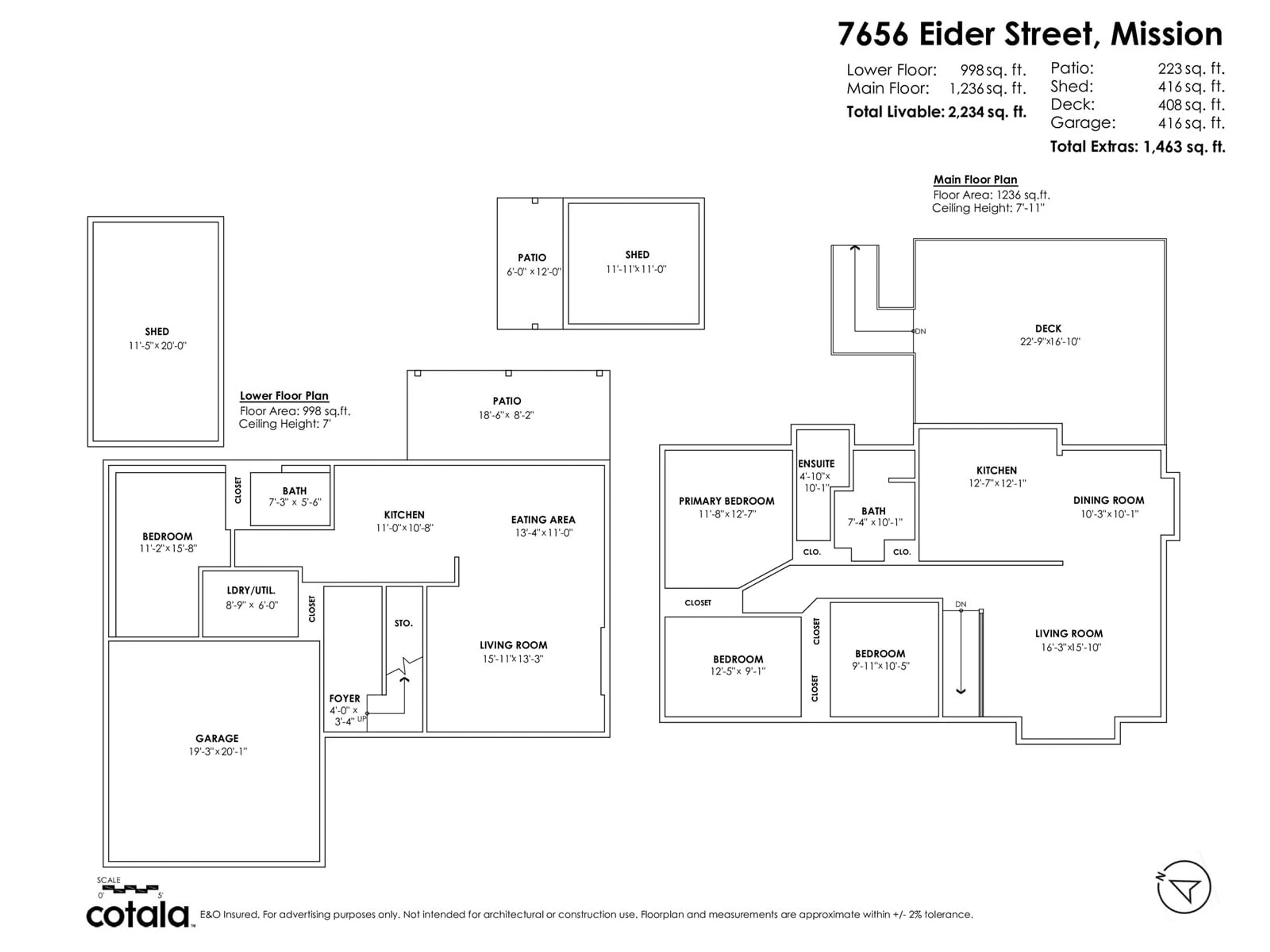 Floor plan for 7656 EIDER, Mission British Columbia V2V5A7