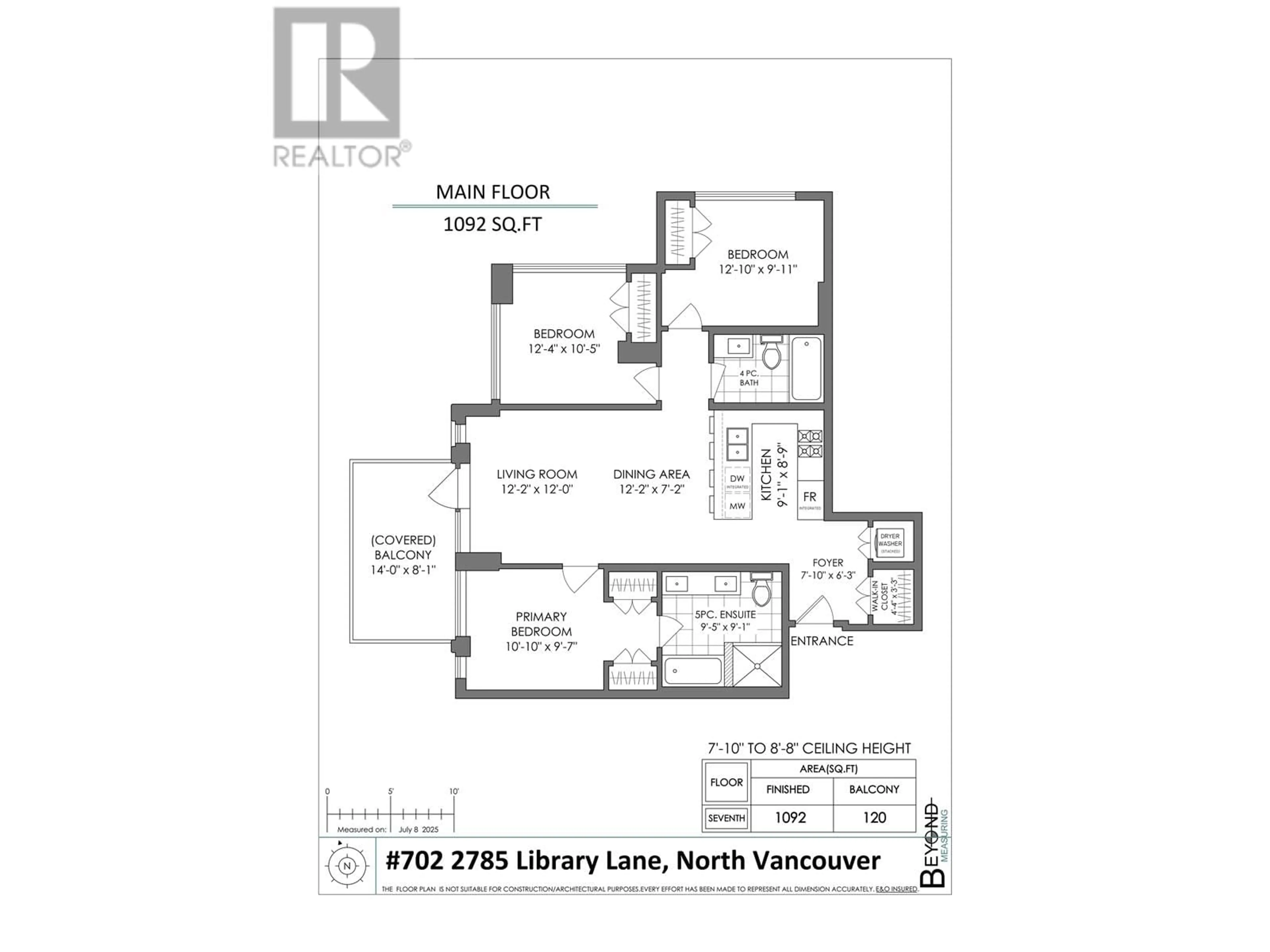 Floor plan for 702 - 2785 LIBRARY LANE, North Vancouver British Columbia V7J0C3