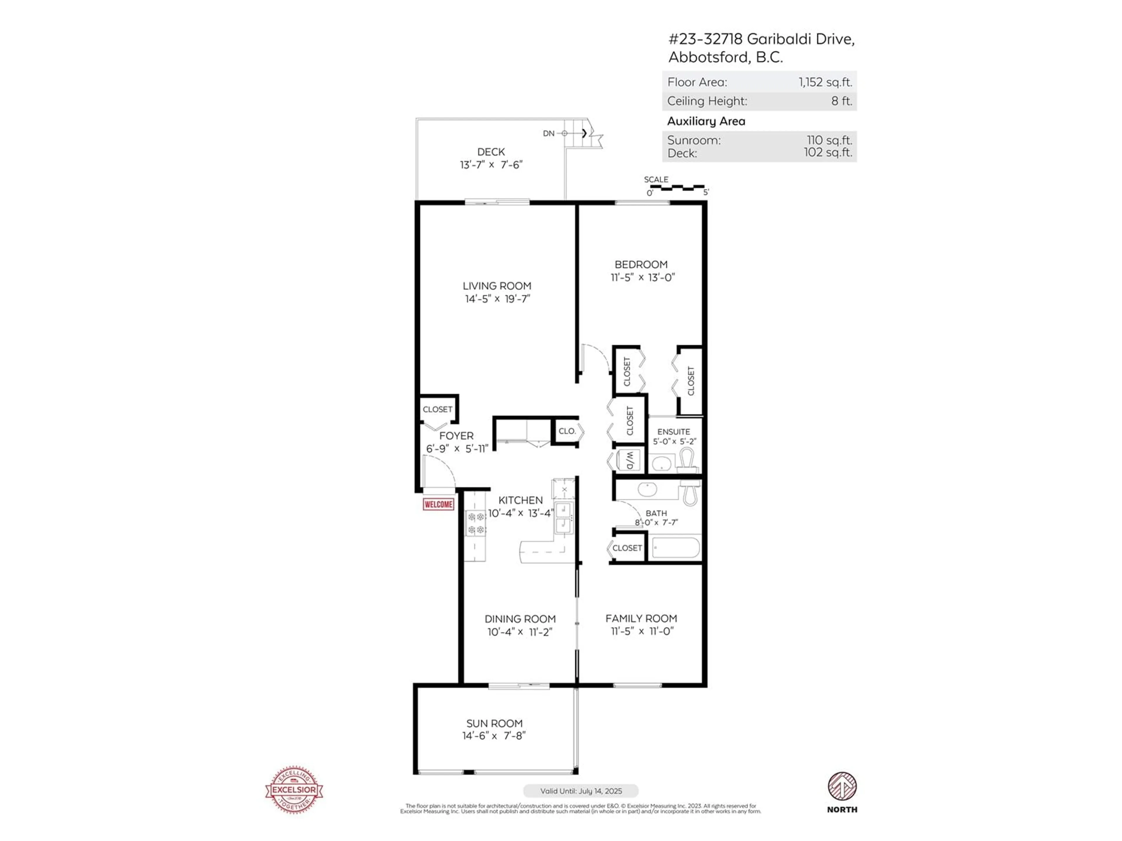 Floor plan for 23 - 32718 GARIBALDI, Abbotsford British Columbia V2T5T6