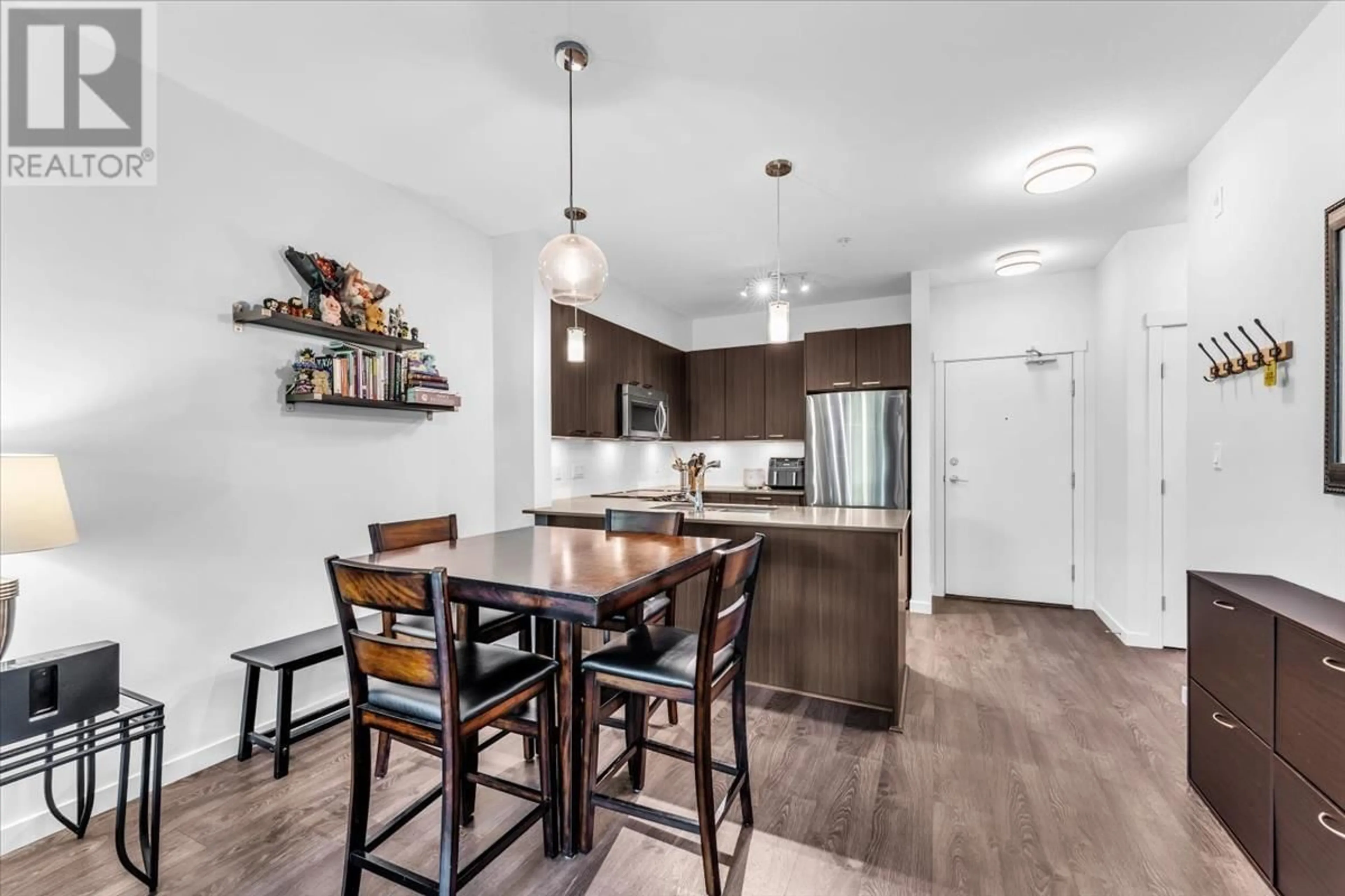 Open concept kitchen, wood/laminate floor for 209 - 617 SMITH AVENUE, Coquitlam British Columbia V3J0C3