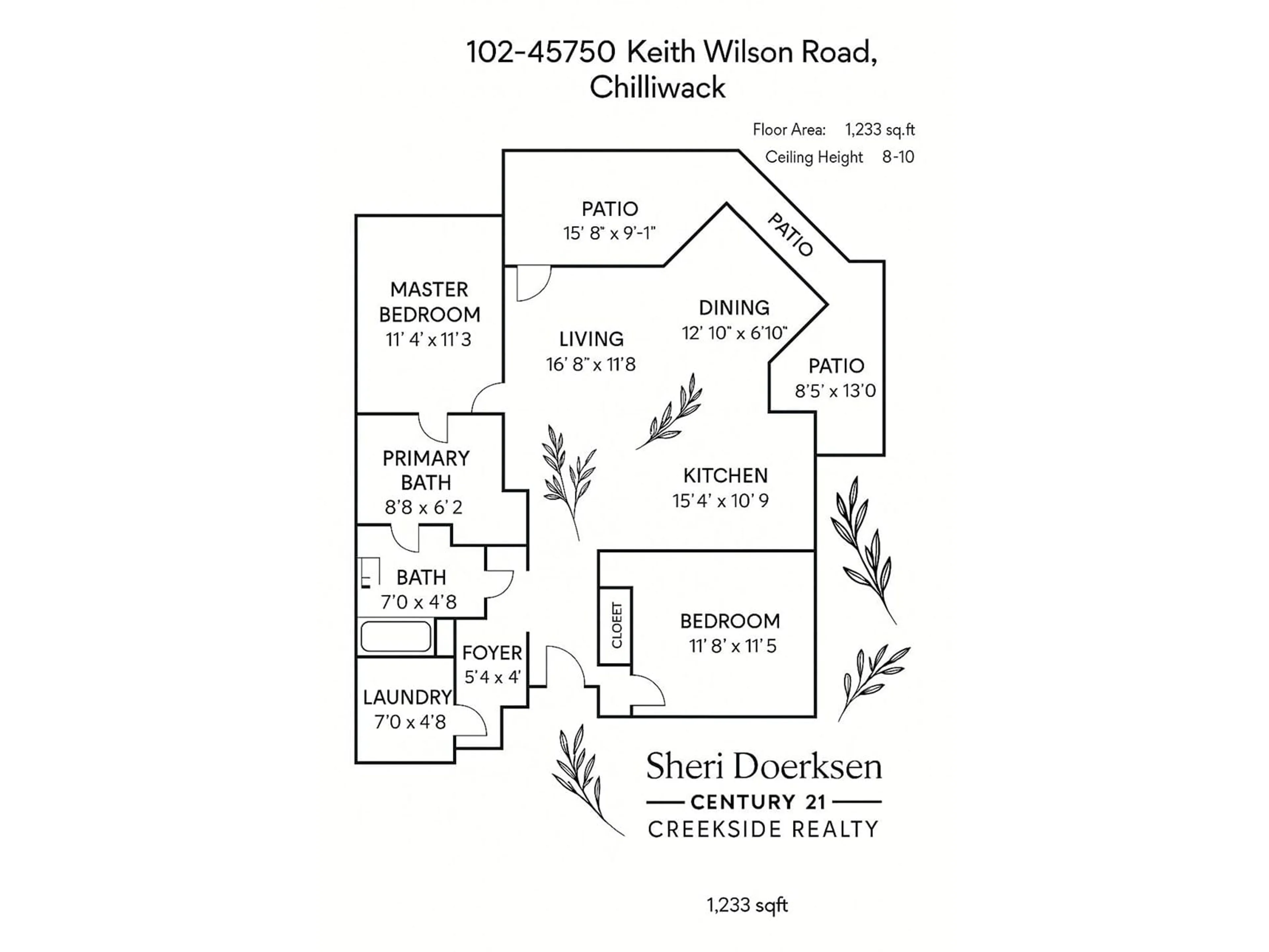 Floor plan for 102 - 45750 KEITH WILSON ROAD, Chilliwack British Columbia V2R0X3