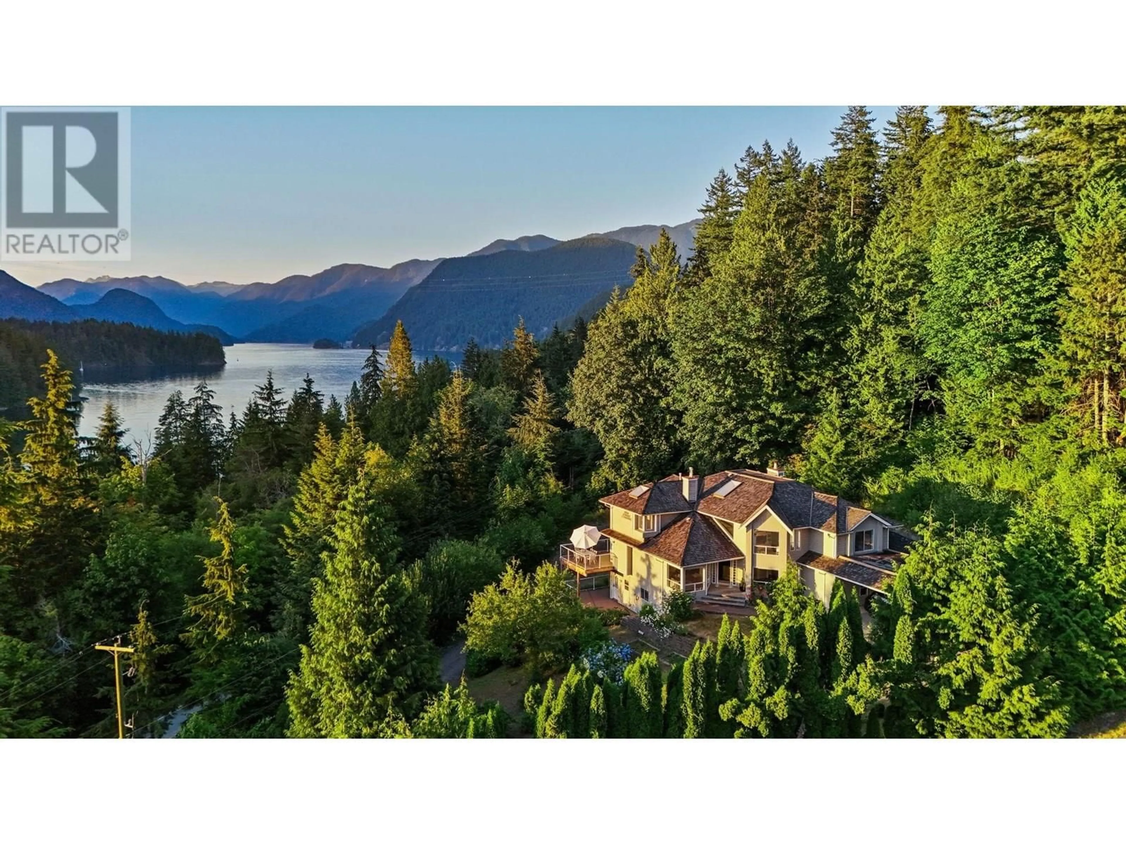 A pic from outside/outdoor area/front of a property/back of a property/a pic from drone, water/lake/river/ocean view for 4208 BEDWELL BAY ROAD, Belcarra British Columbia V3H4R1