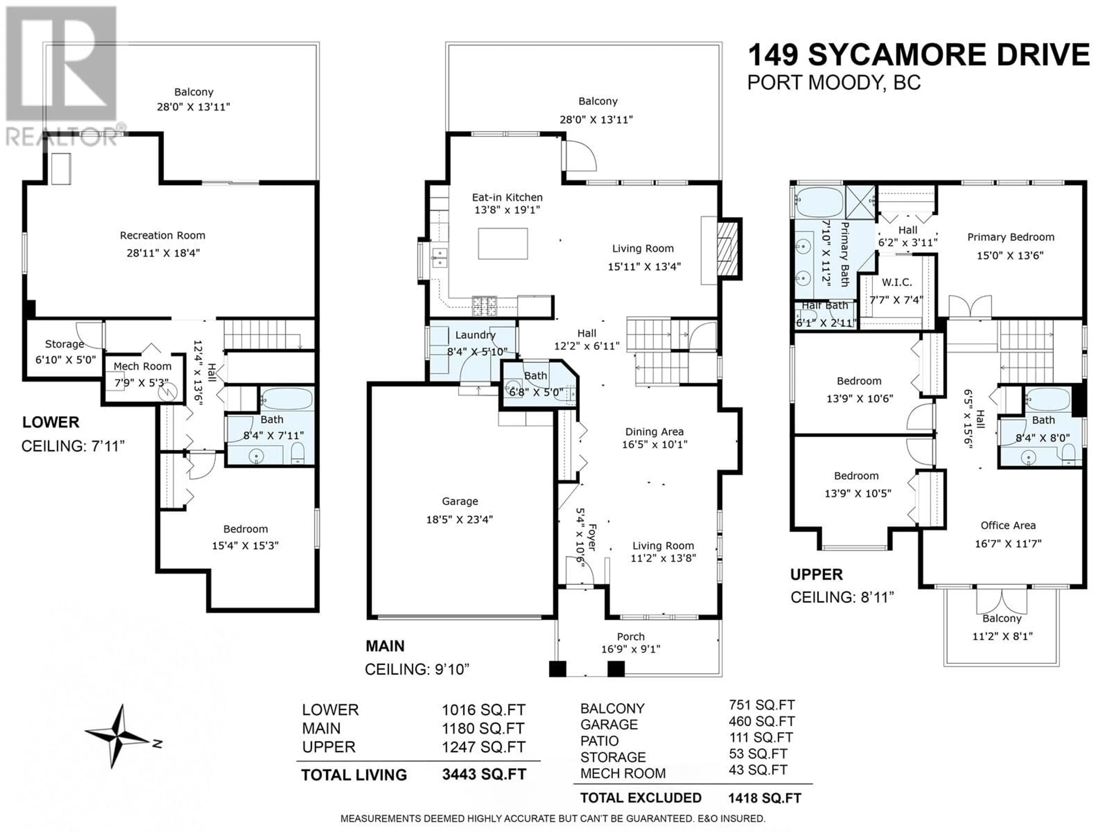 Floor plan for 149 SYCAMORE DRIVE, Port Moody British Columbia V3H0C4