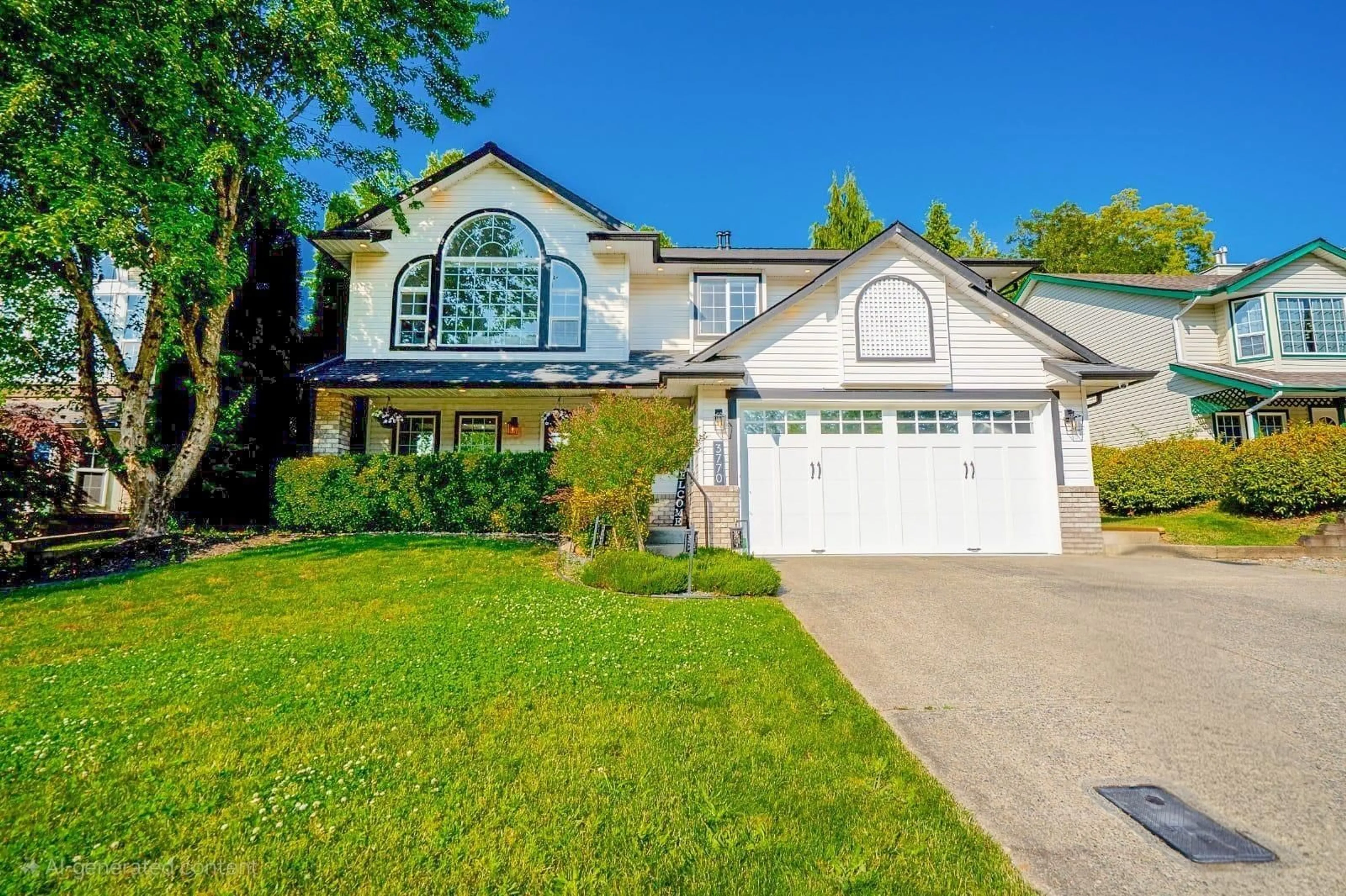 Home with vinyl exterior material, street for 3770 LATIMER, Abbotsford British Columbia V2S7K3