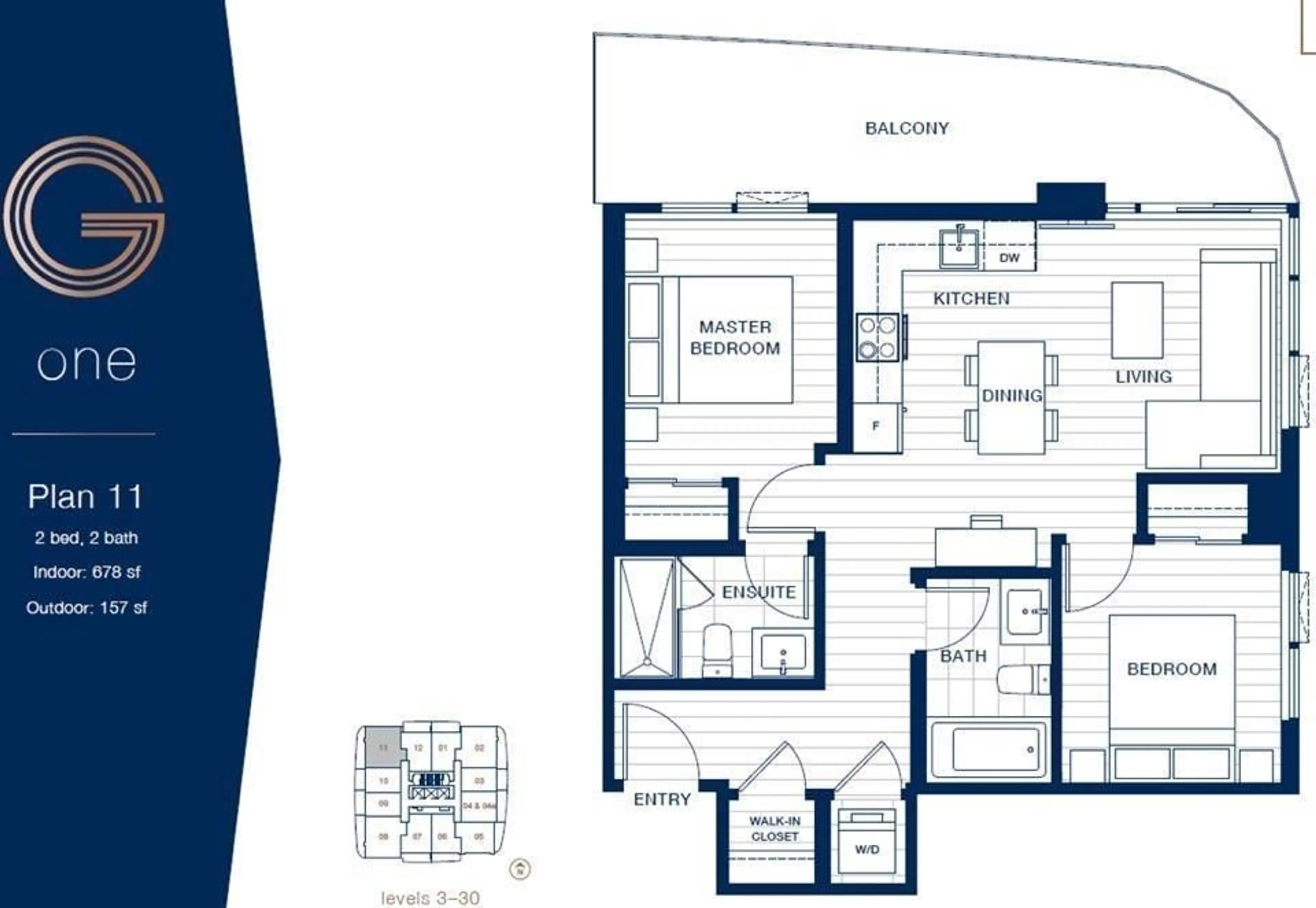 Floor plan for 2211 - 13685 102, Surrey British Columbia V3T0S2
