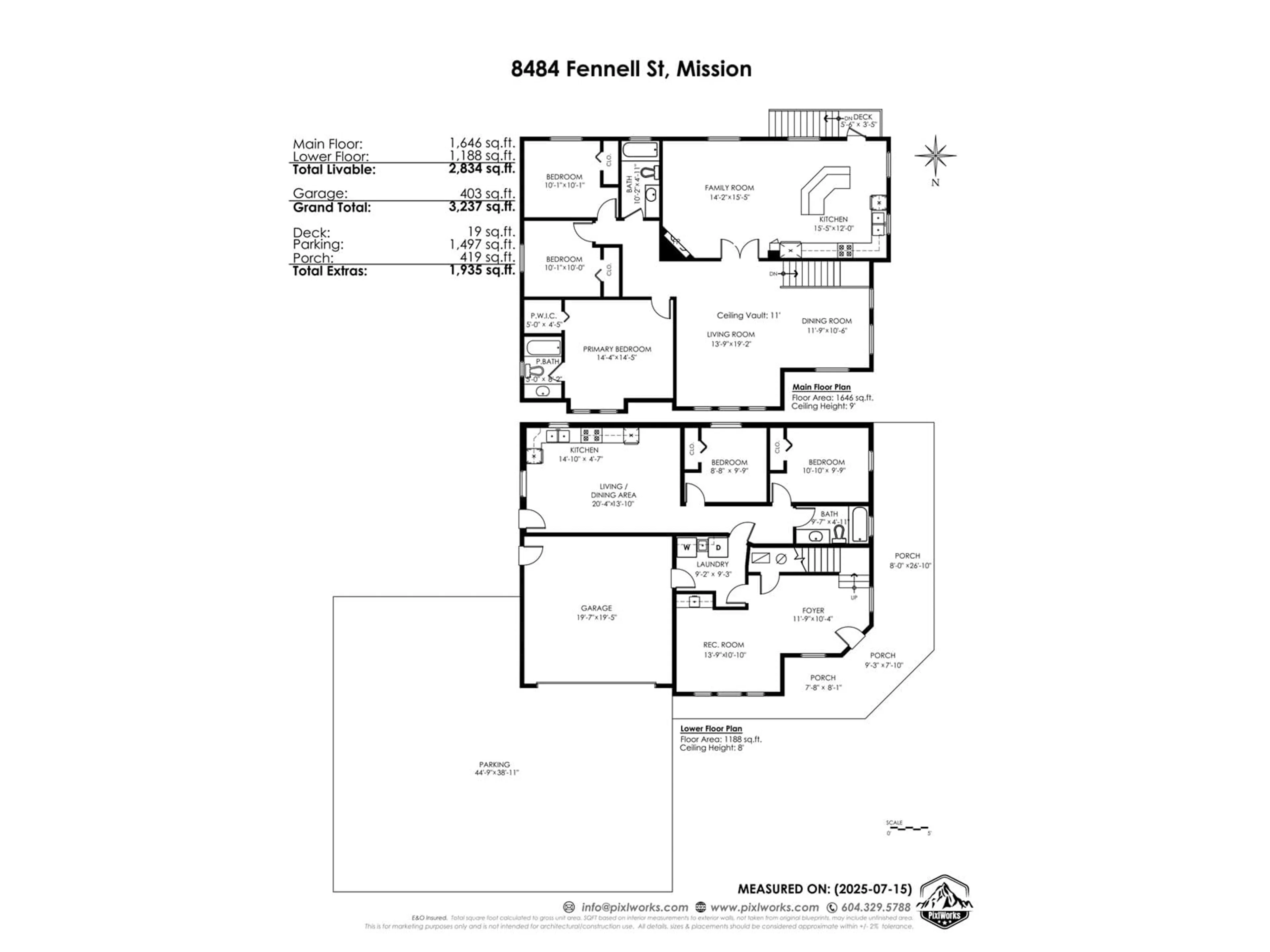 Floor plan for 8484 FENNELL, Mission British Columbia V4S1M5