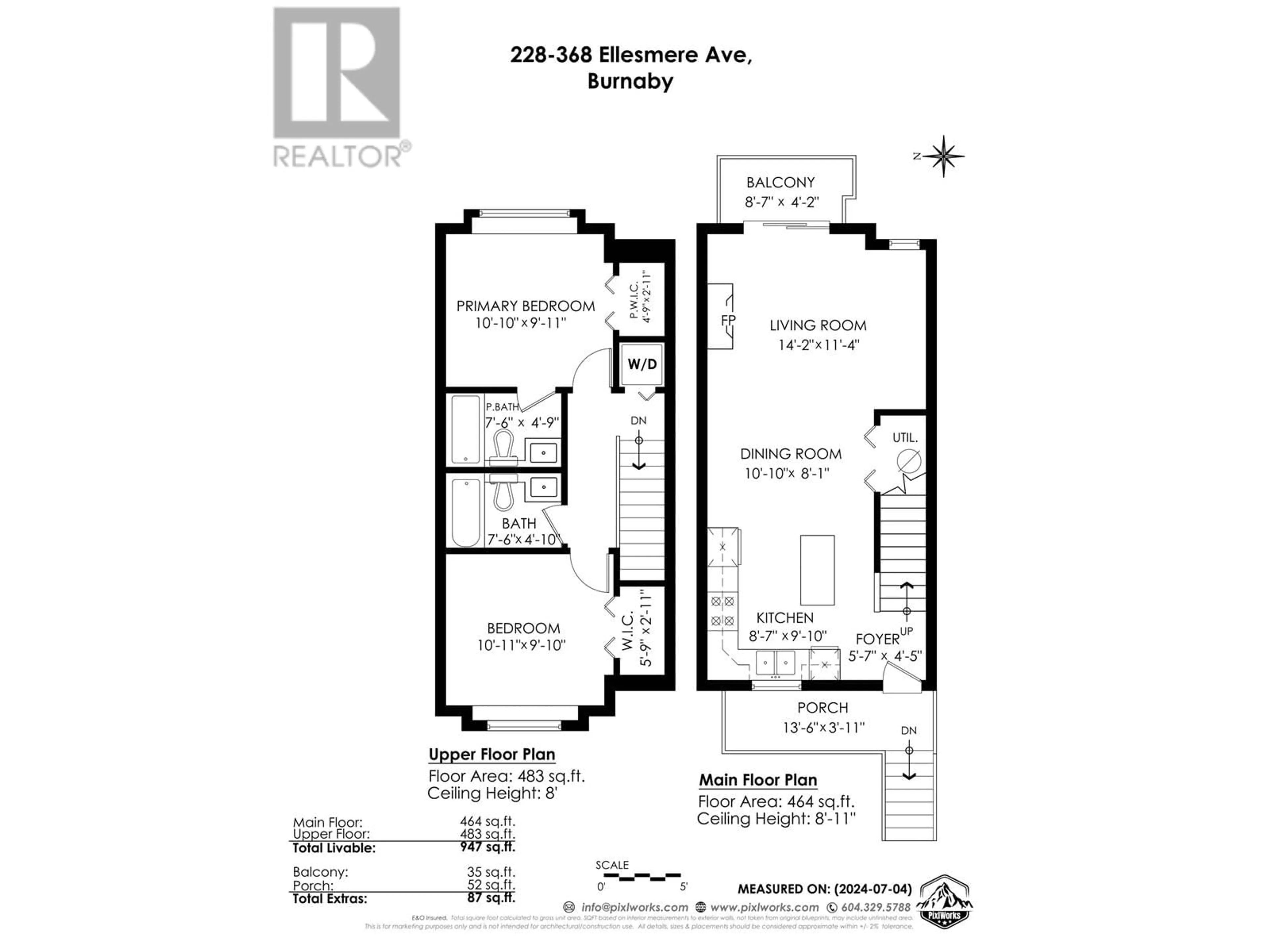 Floor plan for 228 - 368 ELLESMERE AVENUE, Burnaby British Columbia V5B3S9