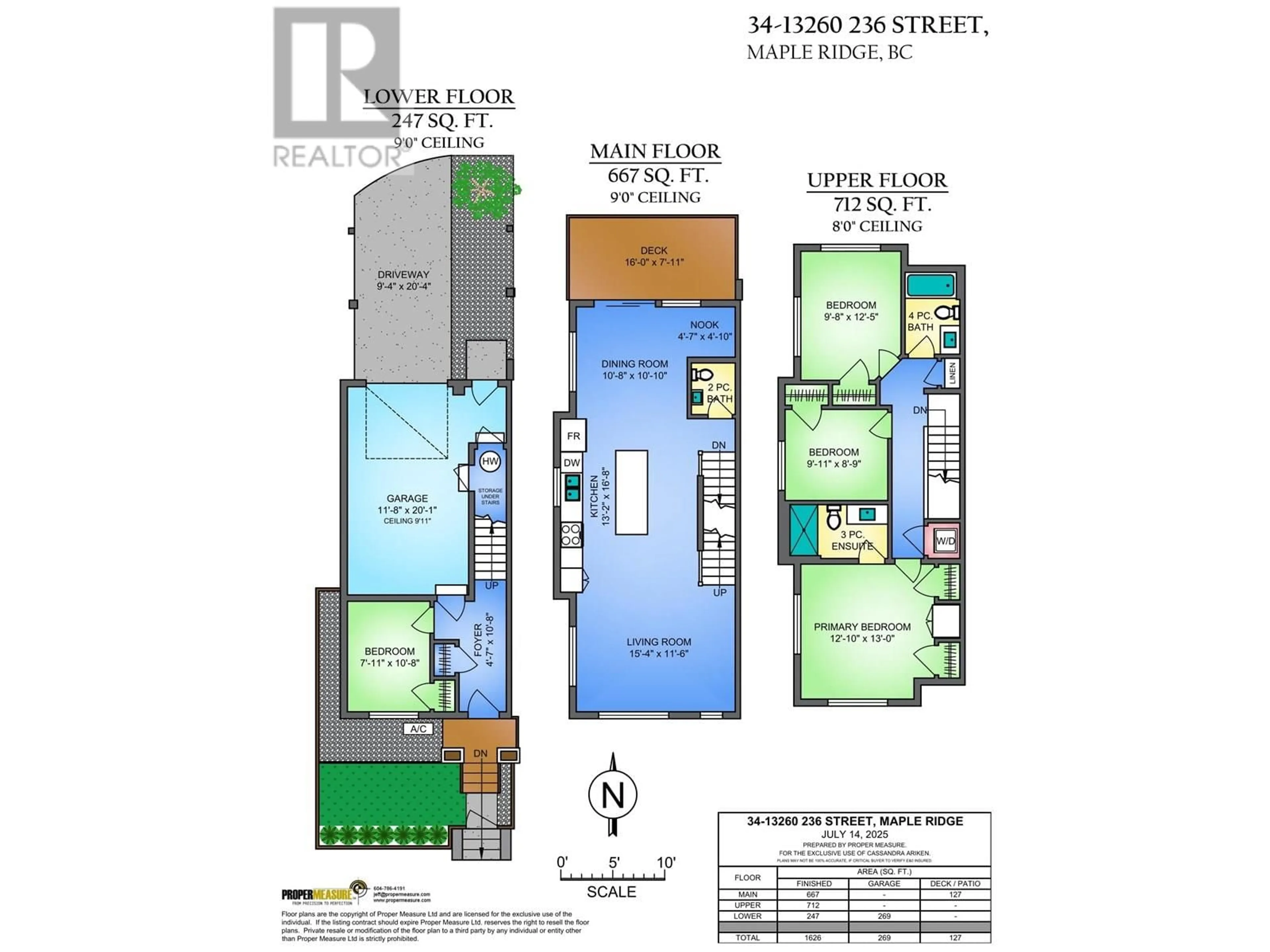 Floor plan for 34 - 13260 236 STREET, Maple Ridge British Columbia V4R0G6