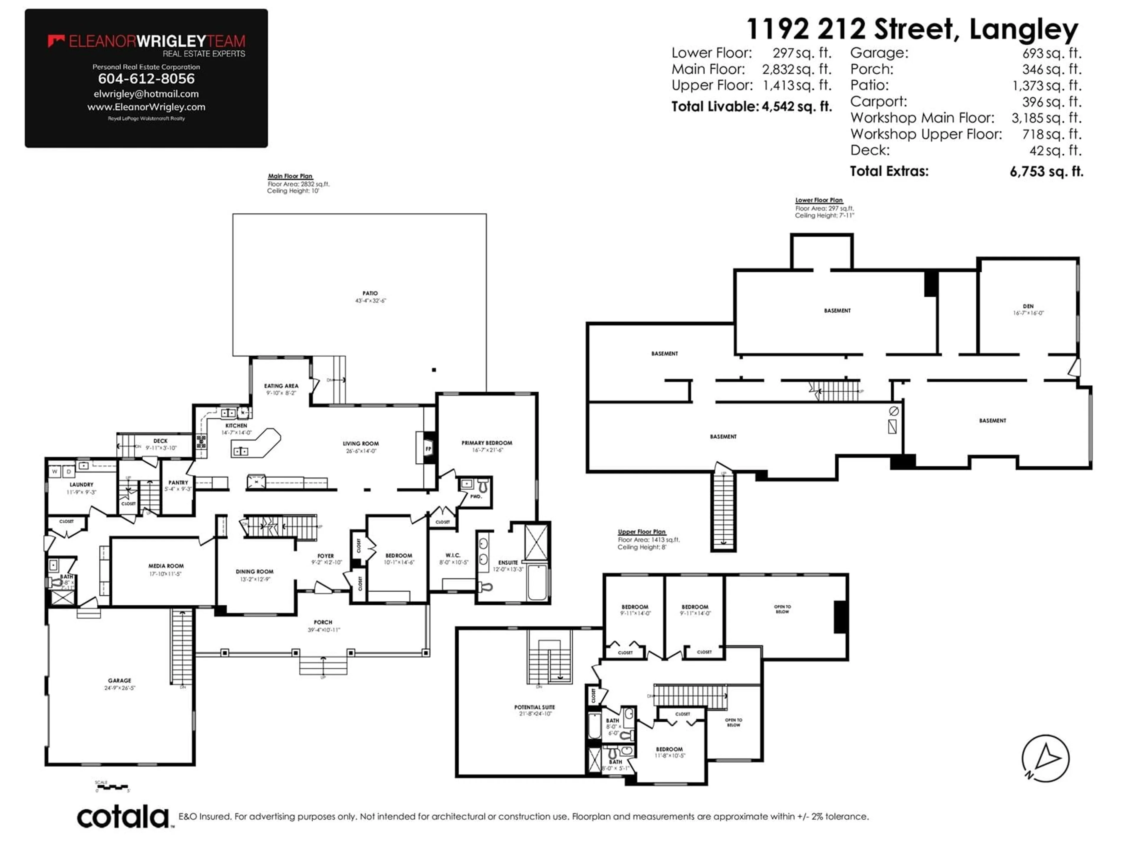 Floor plan for 1192 212, Langley British Columbia V2Z1T1