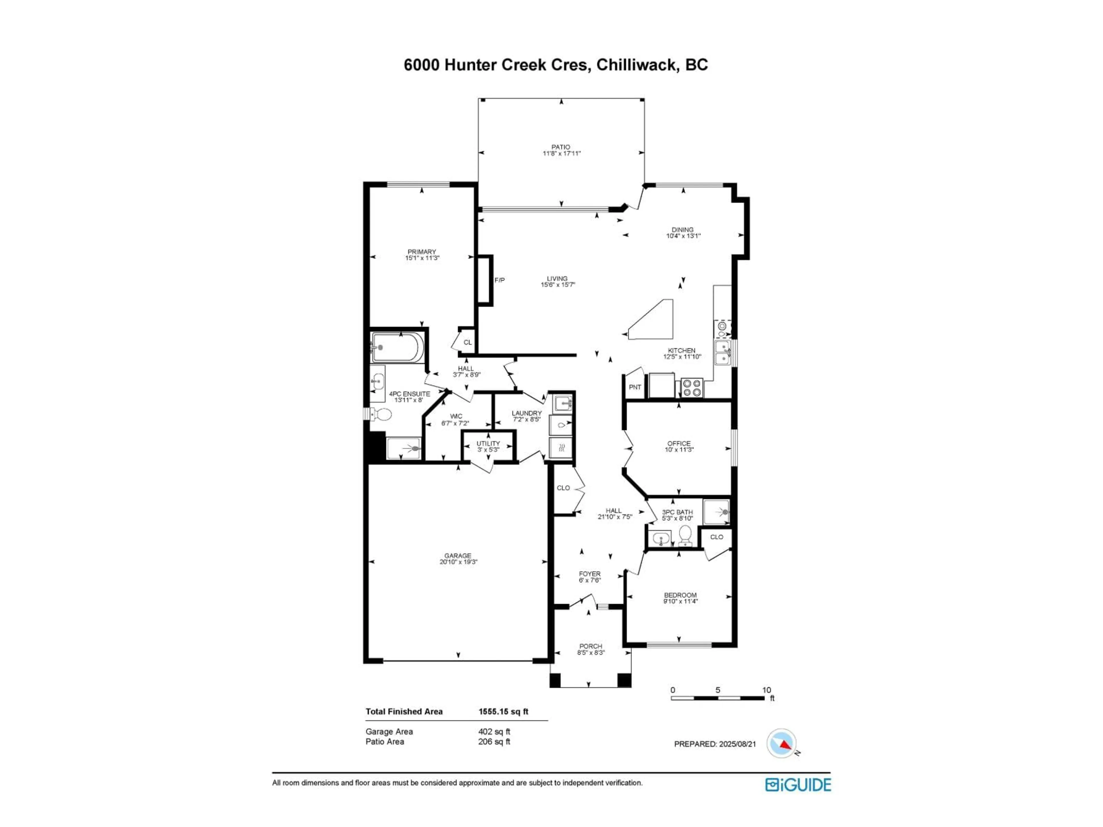 Floor plan for 6000 HUNTER CREEK CRESCENT, Chilliwack British Columbia V2R0B7