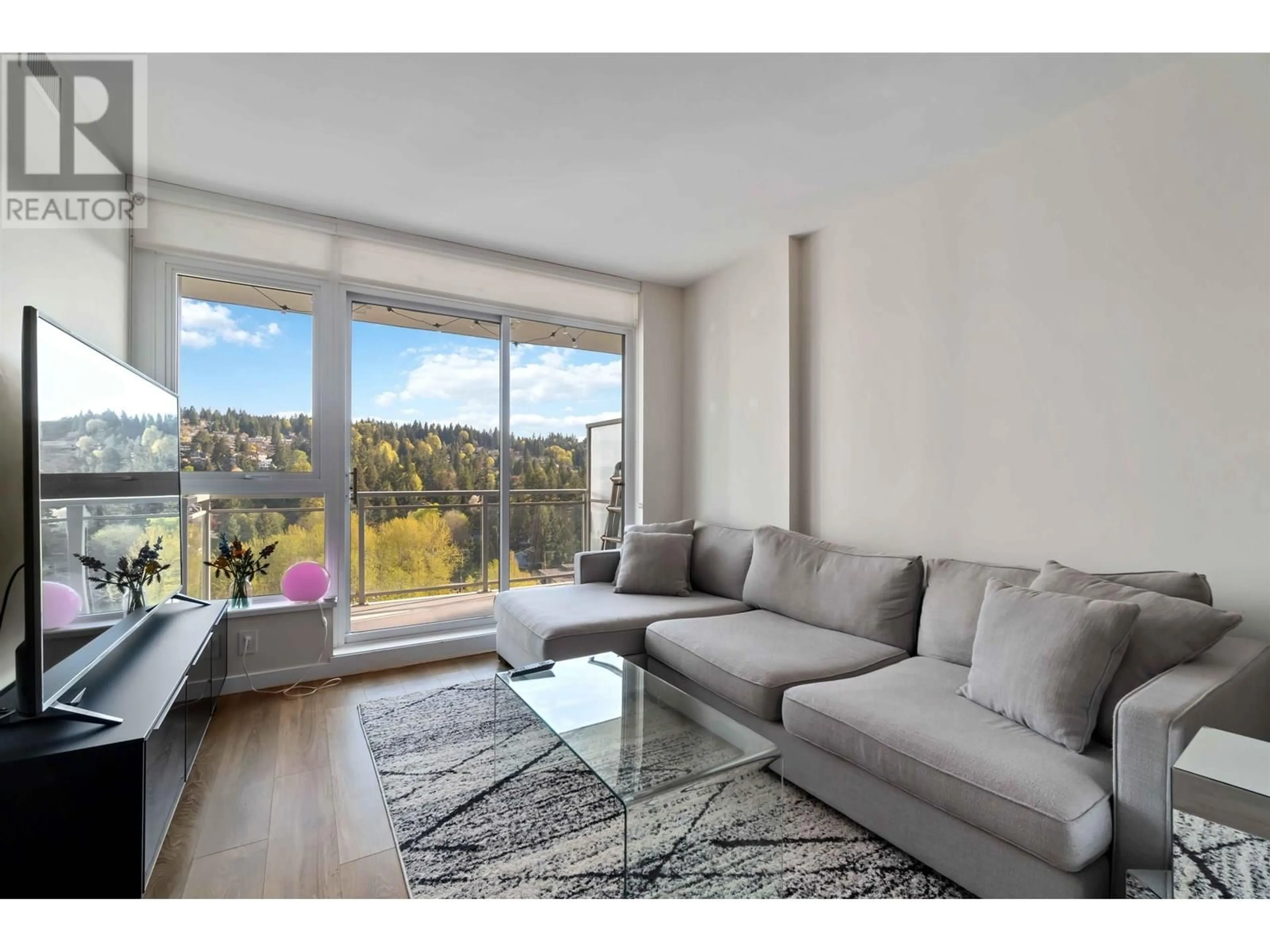 Living room with furniture, wood/laminate floor for 2005 - 305 MORRISSEY ROAD, Port Moody British Columbia V3H0M3