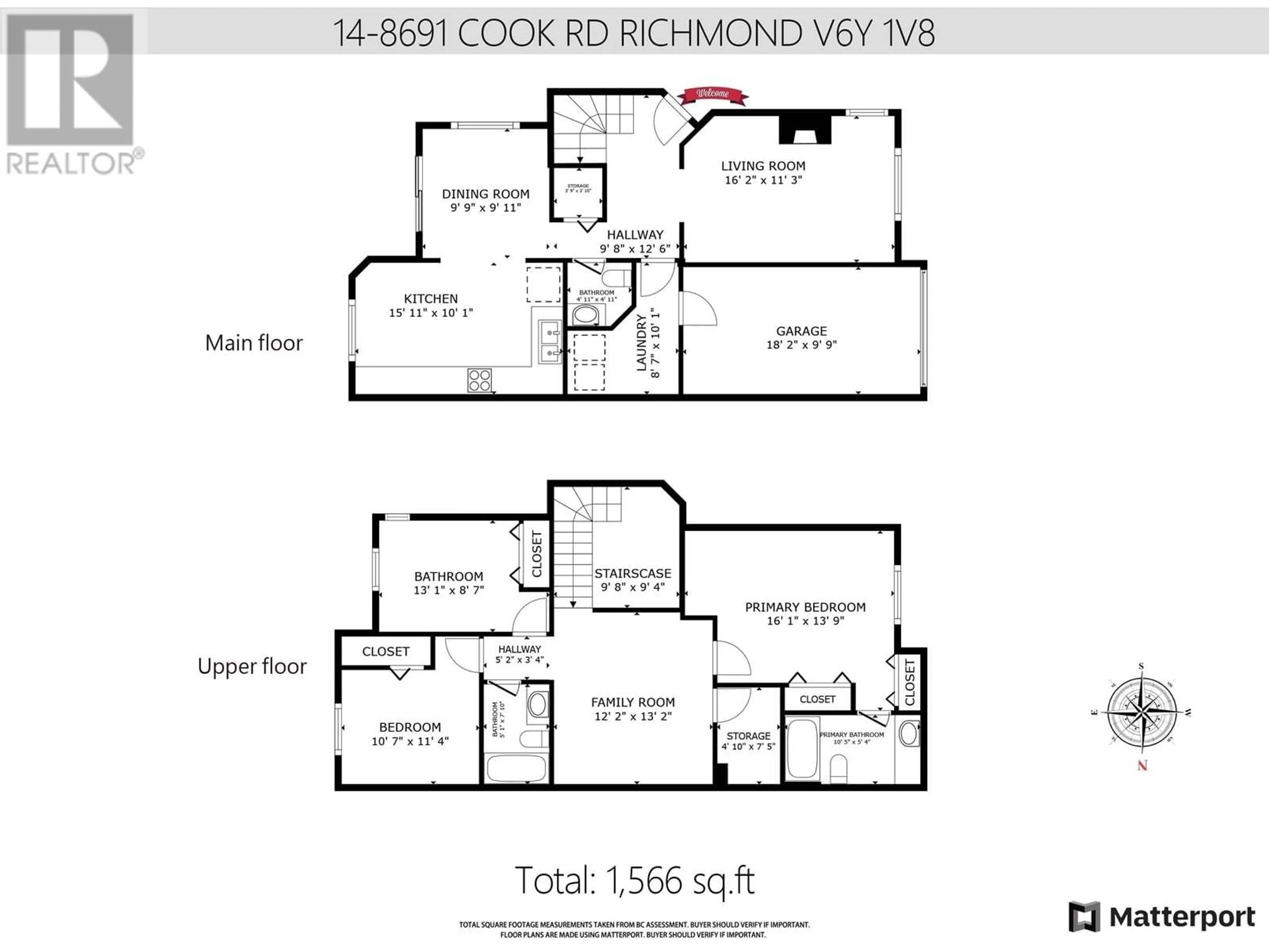Floor plan for 14 - 8691 COOK ROAD, Richmond British Columbia V6Y1V8