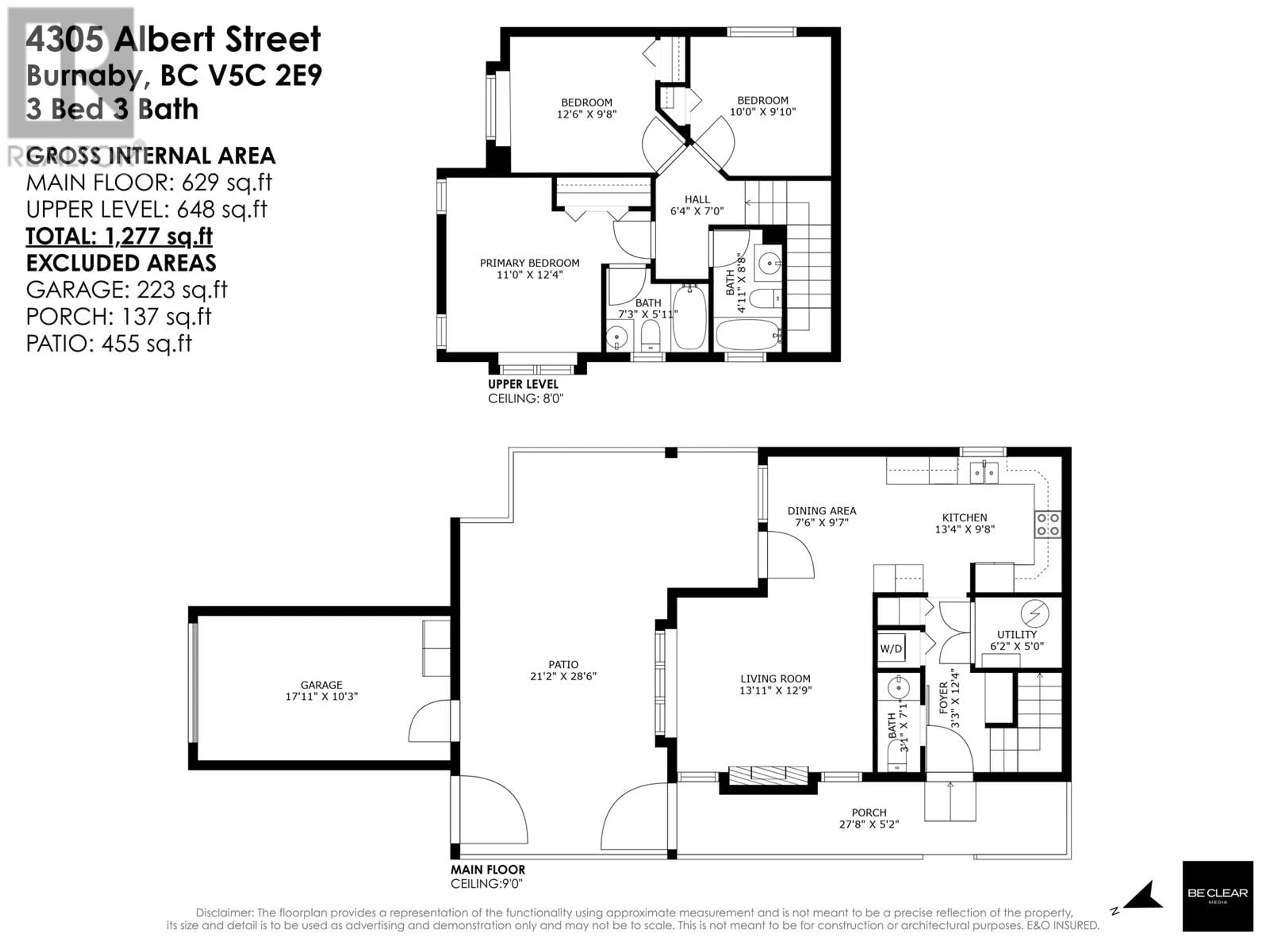 Floor plan for 4305 ALBERT STREET, Burnaby British Columbia V5C2E9
