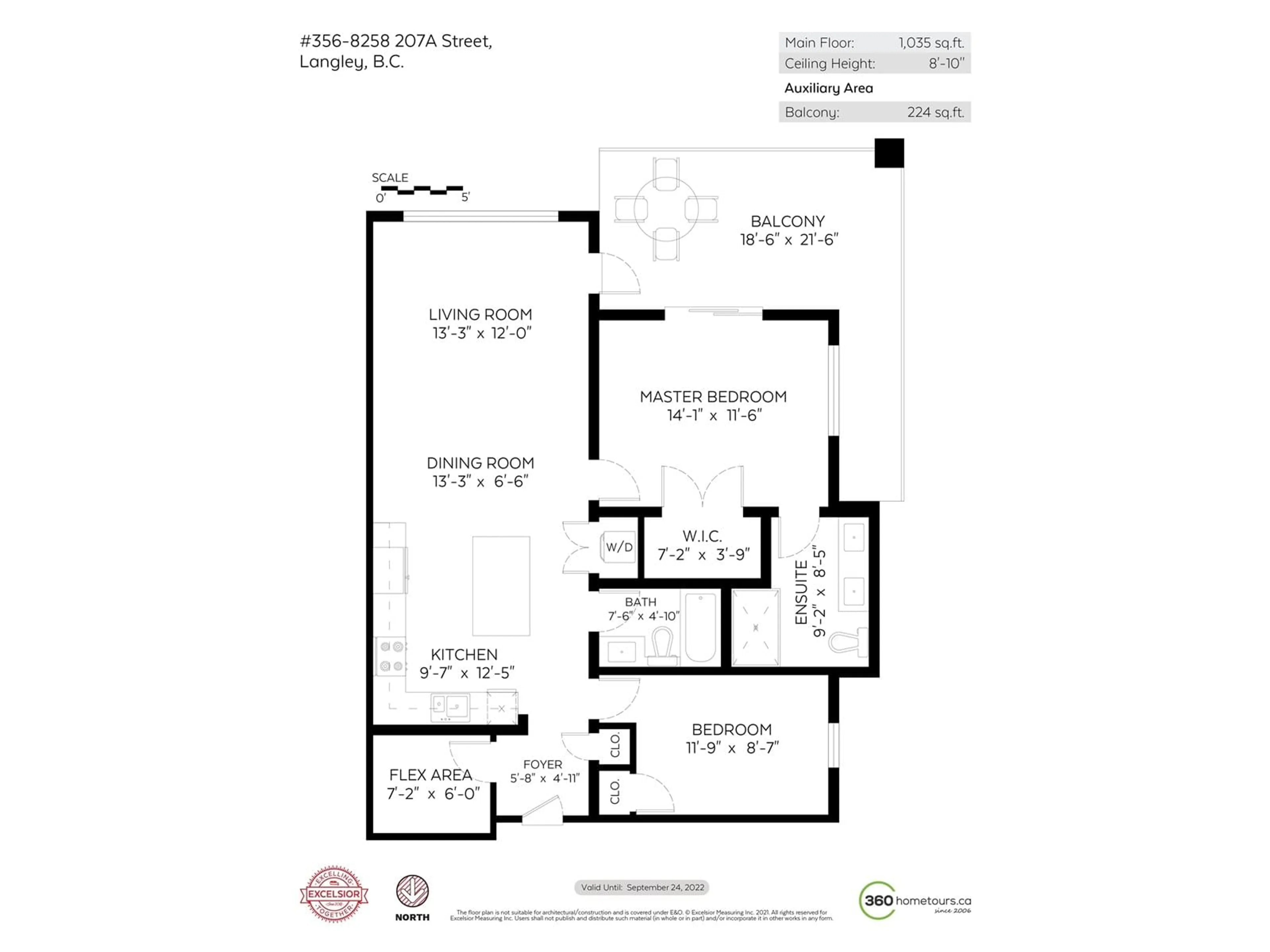 Floor plan for 356 - 8258 207A, Langley British Columbia V2Y0N4