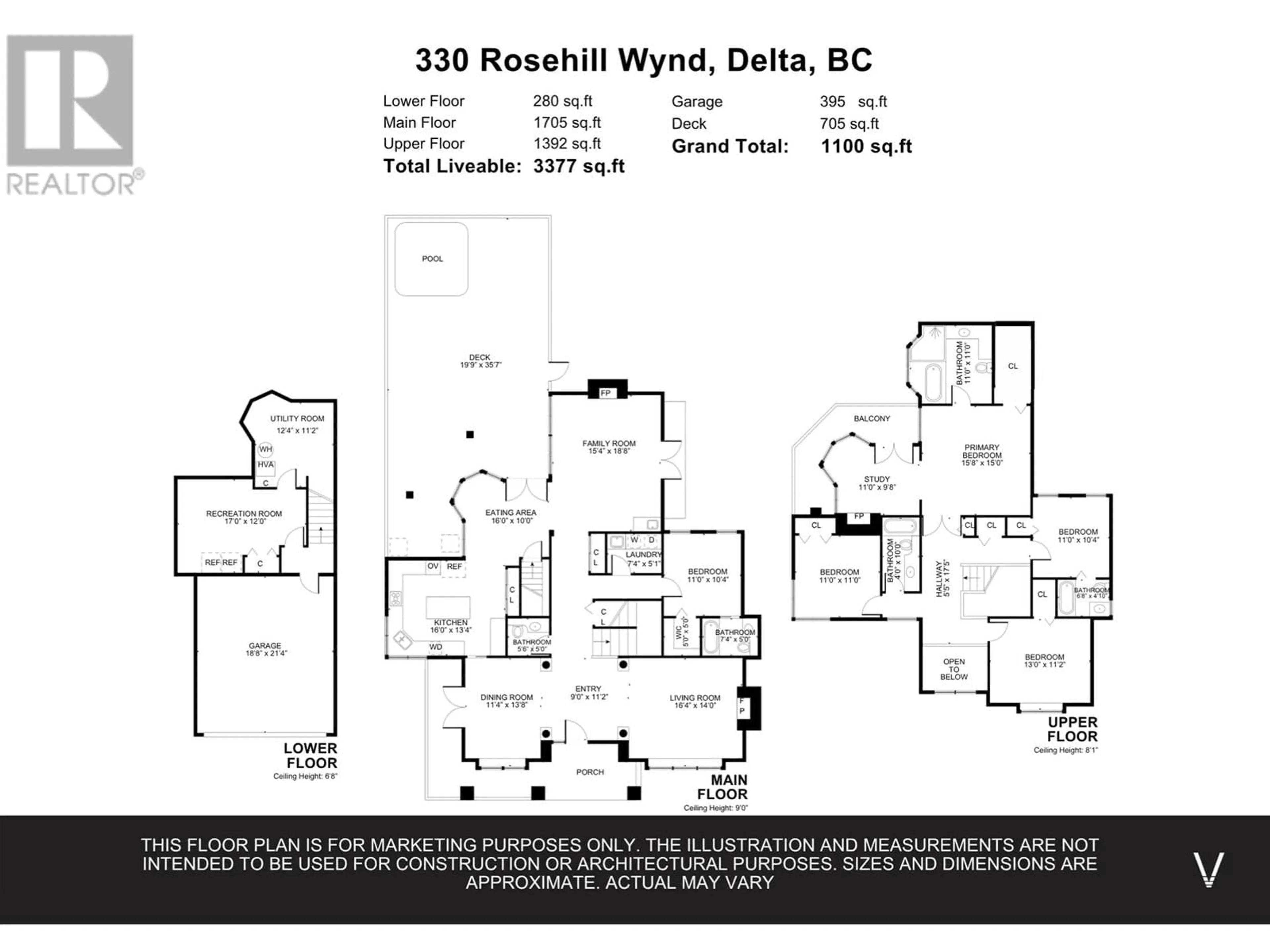 Floor plan for 330 ROSEHILL WYND, Delta British Columbia V4M3L9