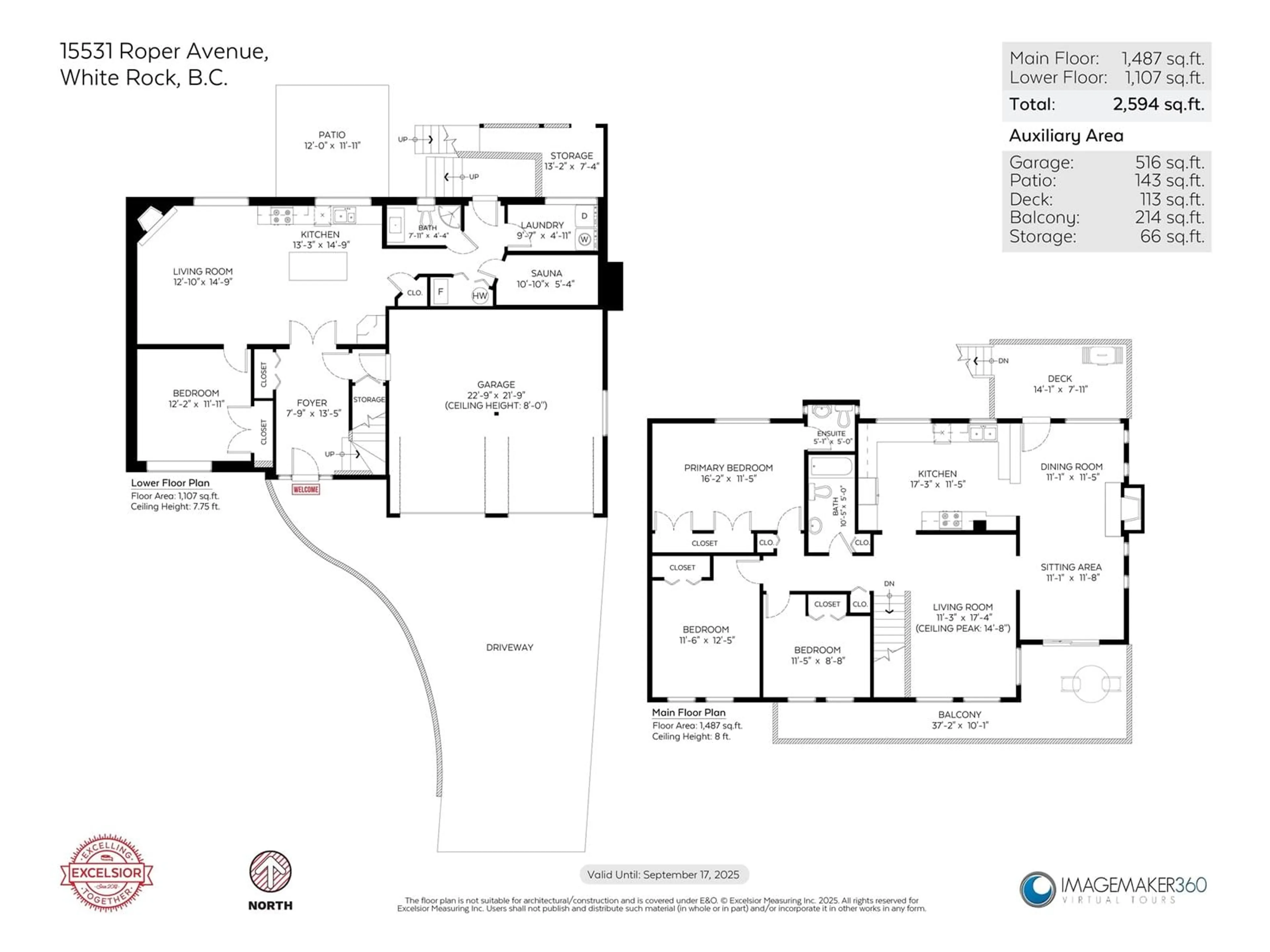 Floor plan for 15531 ROPER, White Rock British Columbia V4B2G4