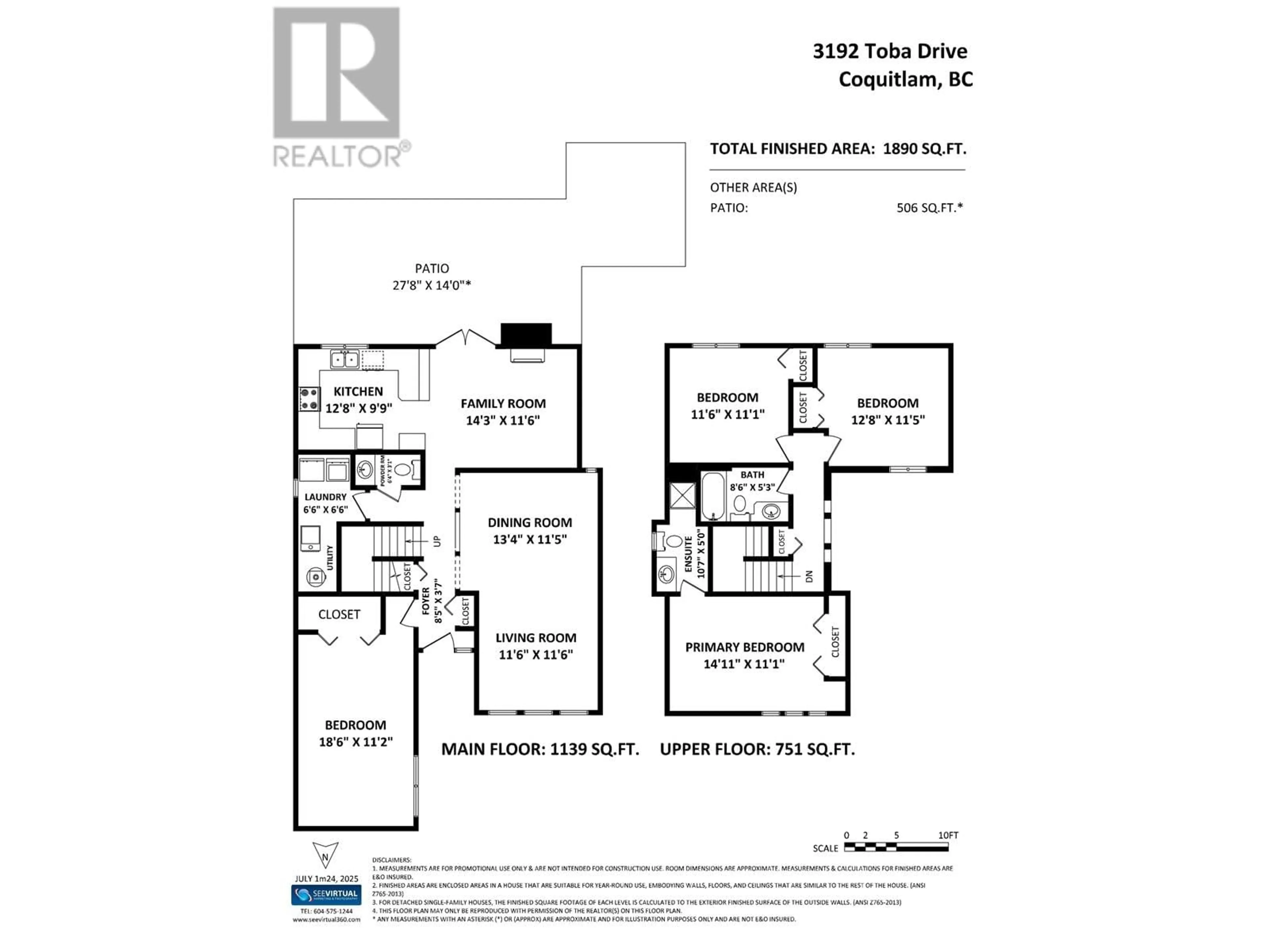 Floor plan for 3192 TOBA DRIVE, Coquitlam British Columbia V3B6A4
