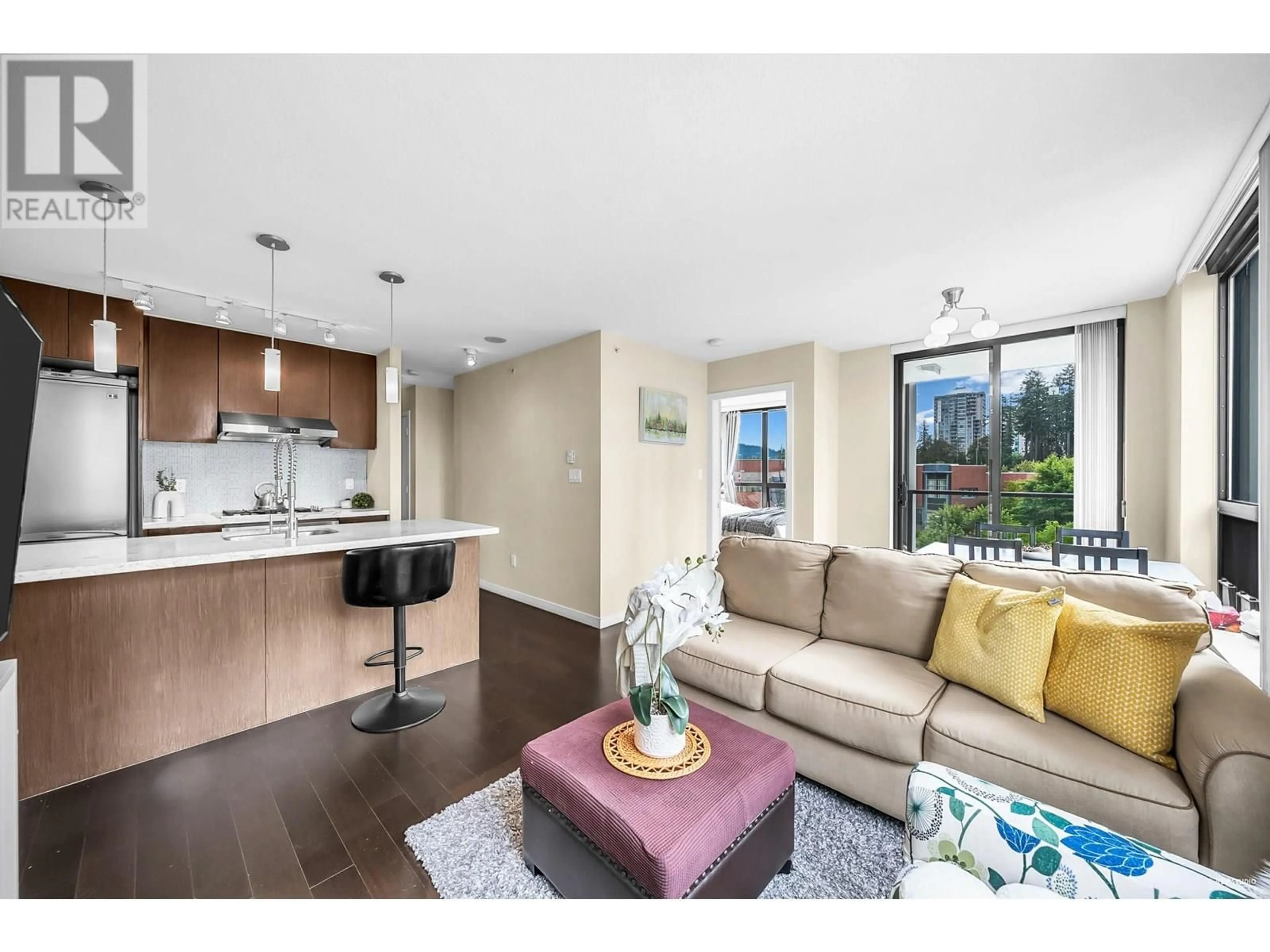 Open concept kitchen, wood/laminate floor for 609 - 2982 BURLINGTON DRIVE, Coquitlam British Columbia V3B0B3