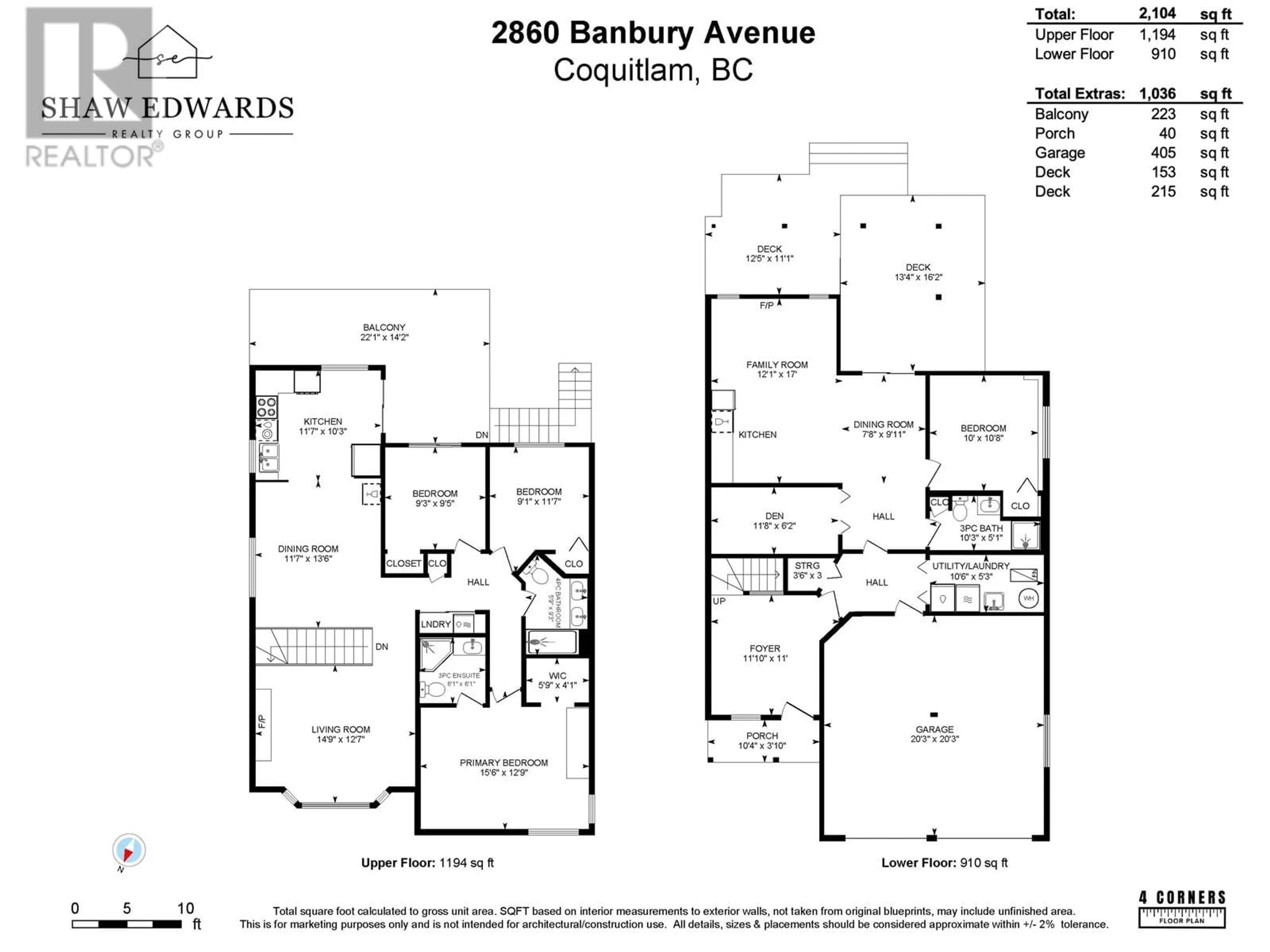 Floor plan for 2860 BANBURY AVENUE, Coquitlam British Columbia V3B5H2