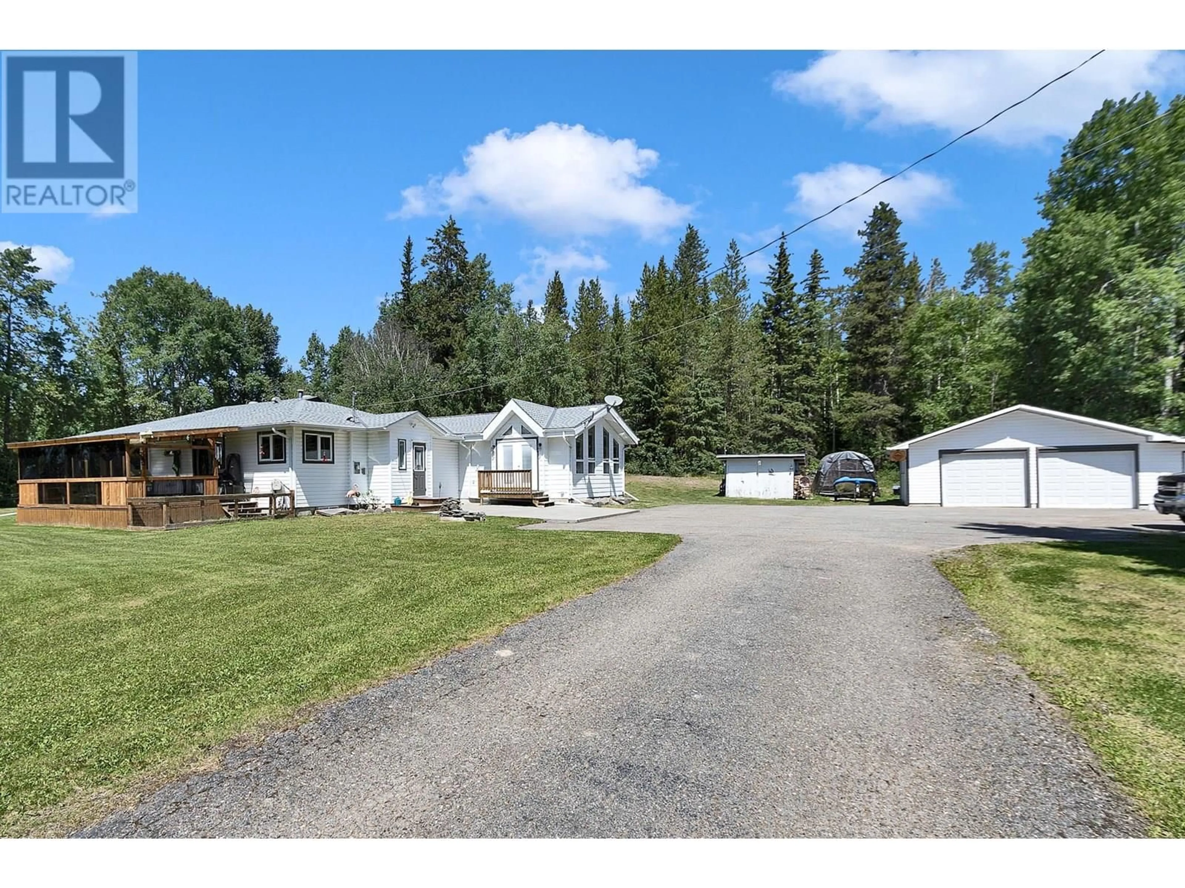 A pic from outside/outdoor area/front of a property/back of a property/a pic from drone, street for 14130 HILLER ROAD, Prince George British Columbia V2N5C2