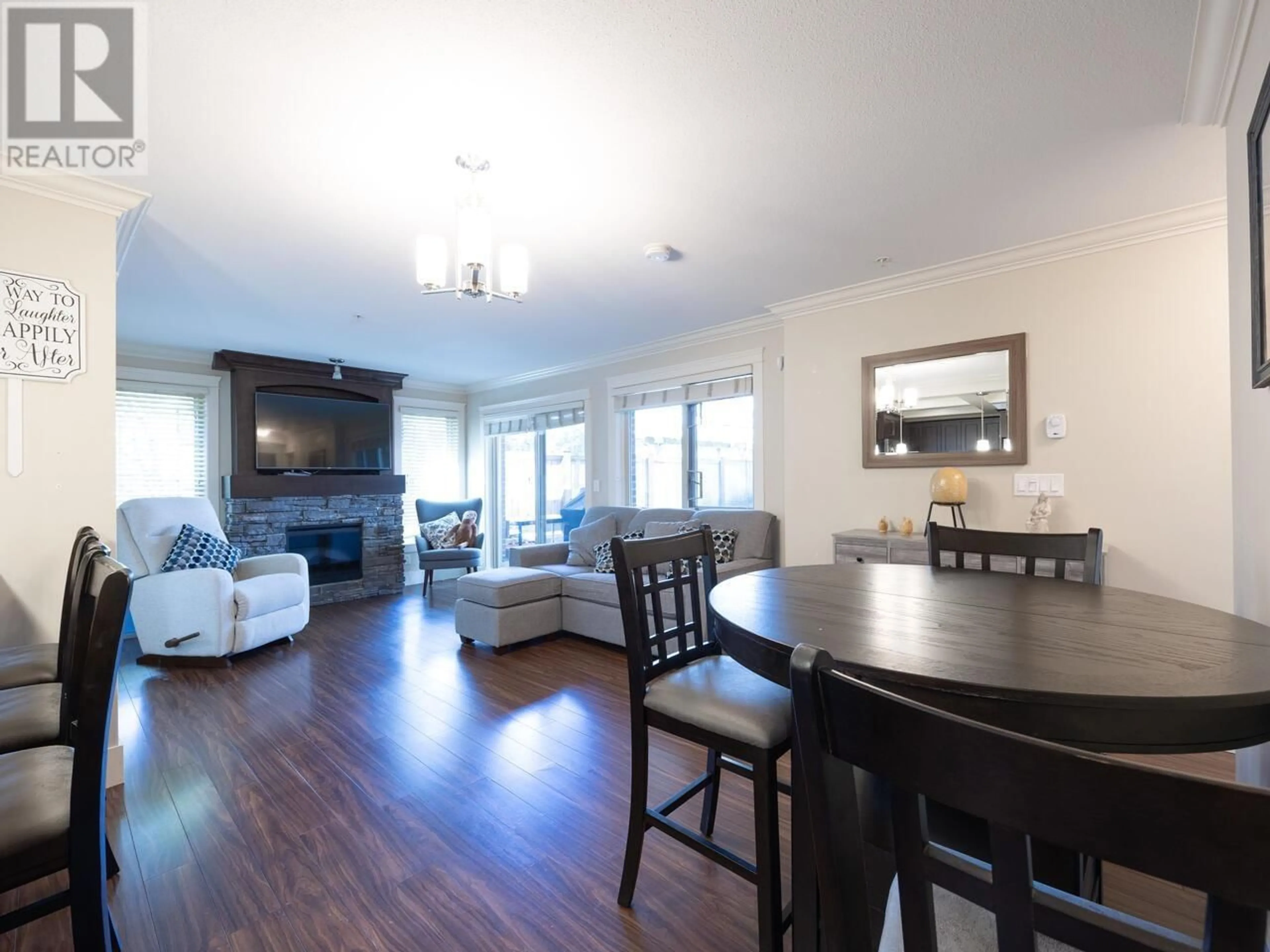 Living room with furniture, wood/laminate floor for 111 - 2175 FRASER AVENUE, Port Coquitlam British Columbia V3B0H8