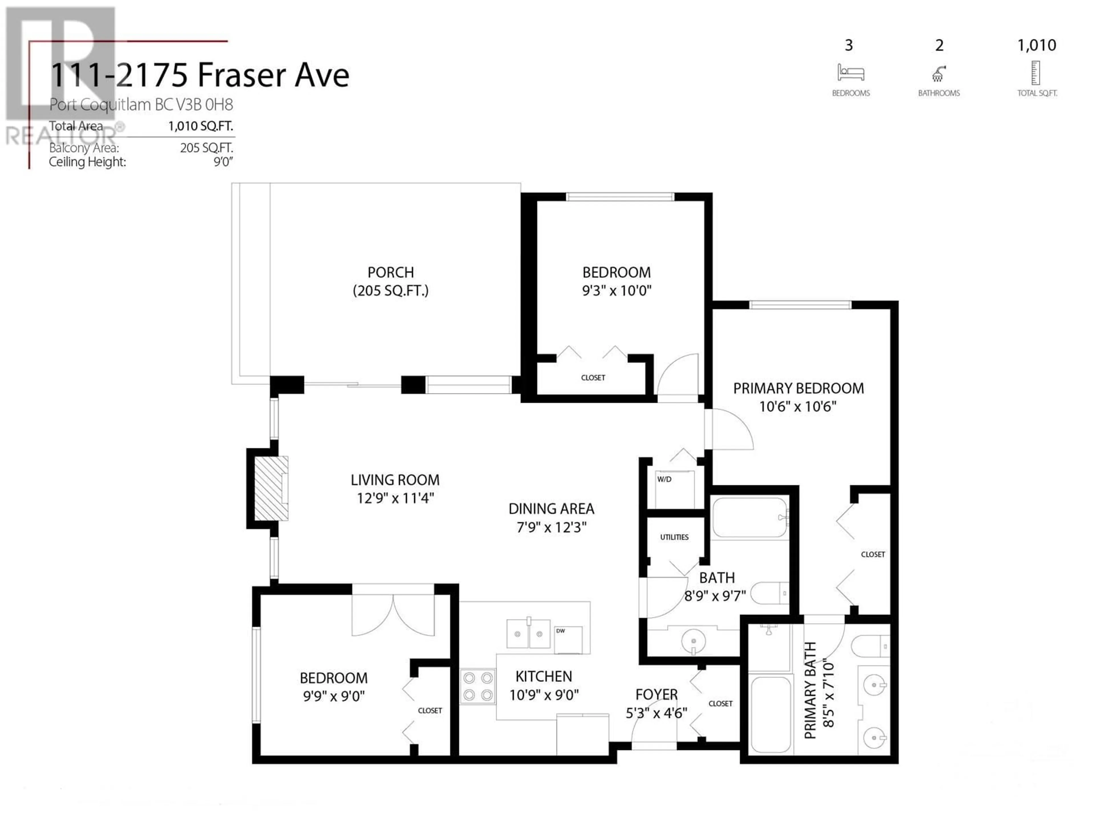 Floor plan for 111 - 2175 FRASER AVENUE, Port Coquitlam British Columbia V3B0H8