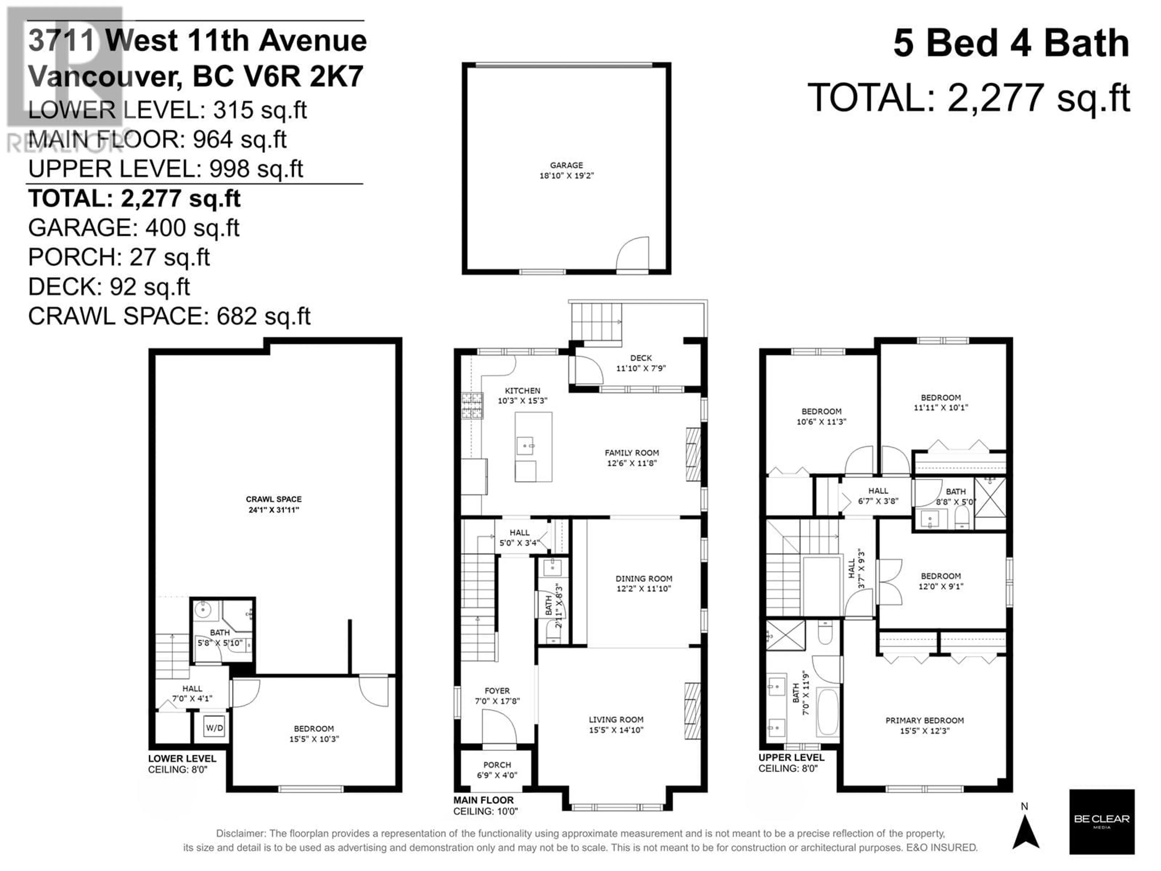 Floor plan for 3711 11TH AVENUE, Vancouver British Columbia V6R2K7