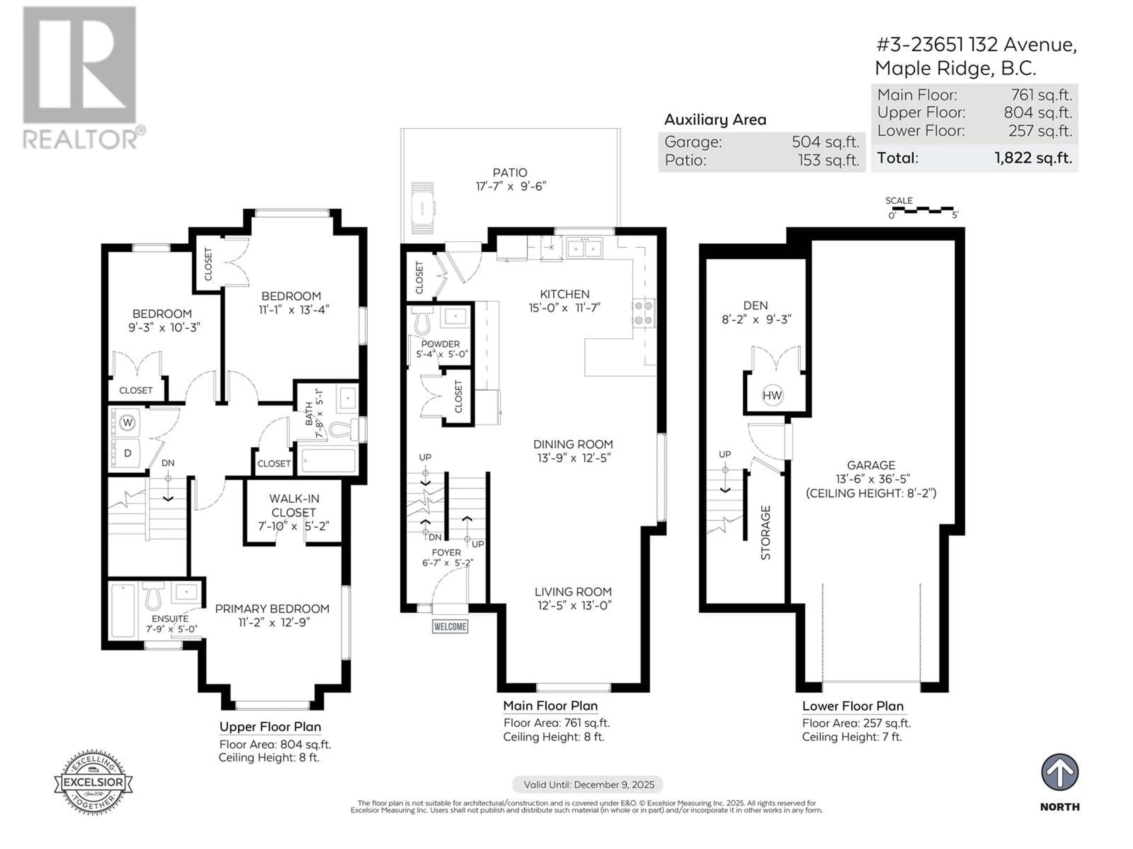 Floor plan for 3 - 23651 132 AVENUE, Maple Ridge British Columbia V4R0E9