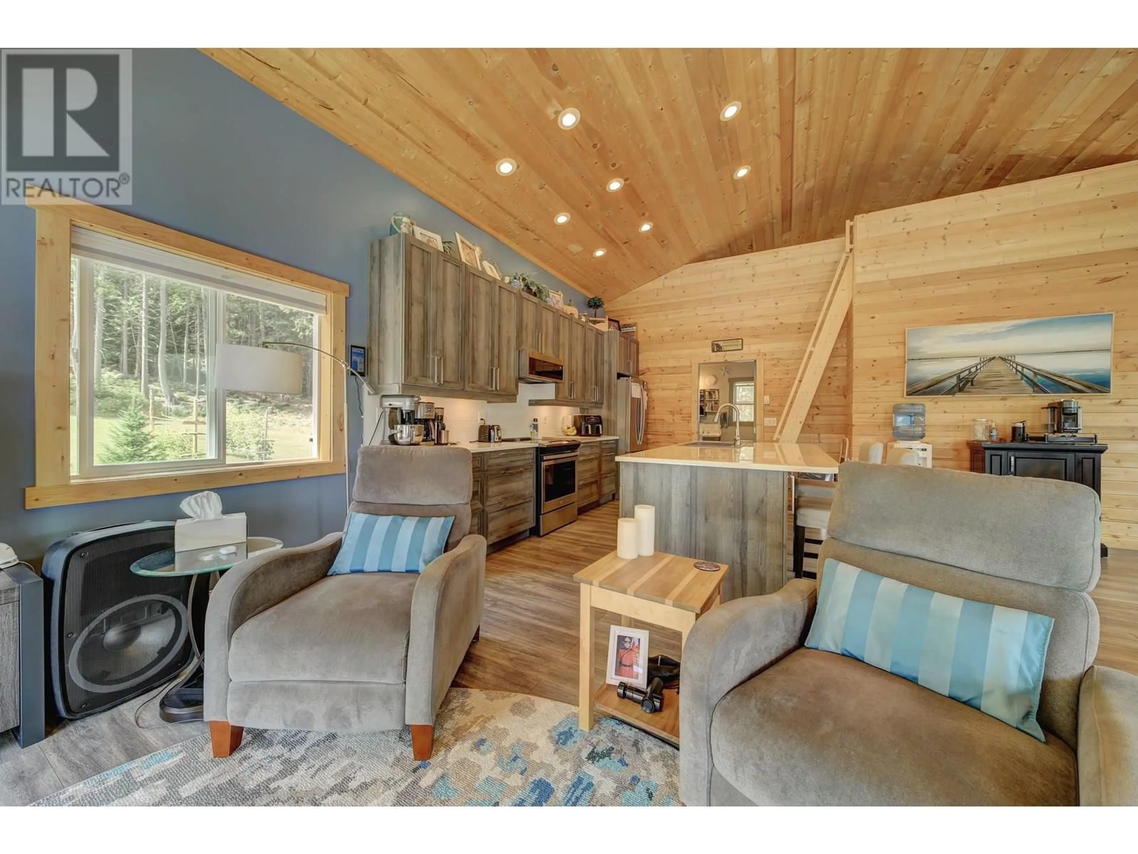 Open concept kitchen, wood/laminate floor for 5980 HORSEFLY-LIKELY FOREST SERVICE ROAD, Likely British Columbia V0L1N0