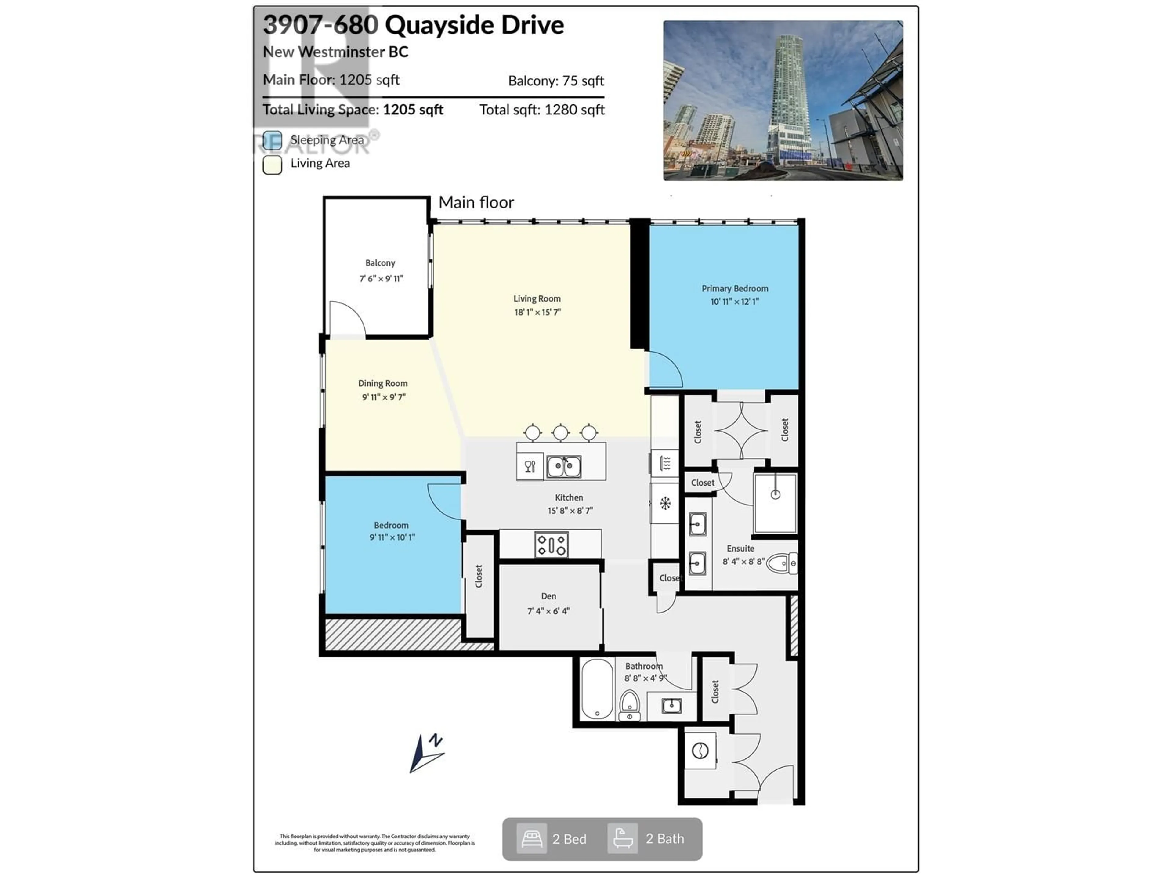 Floor plan for 3907 - 680 QUAYSIDE DRIVE, New Westminster British Columbia V3M0P2
