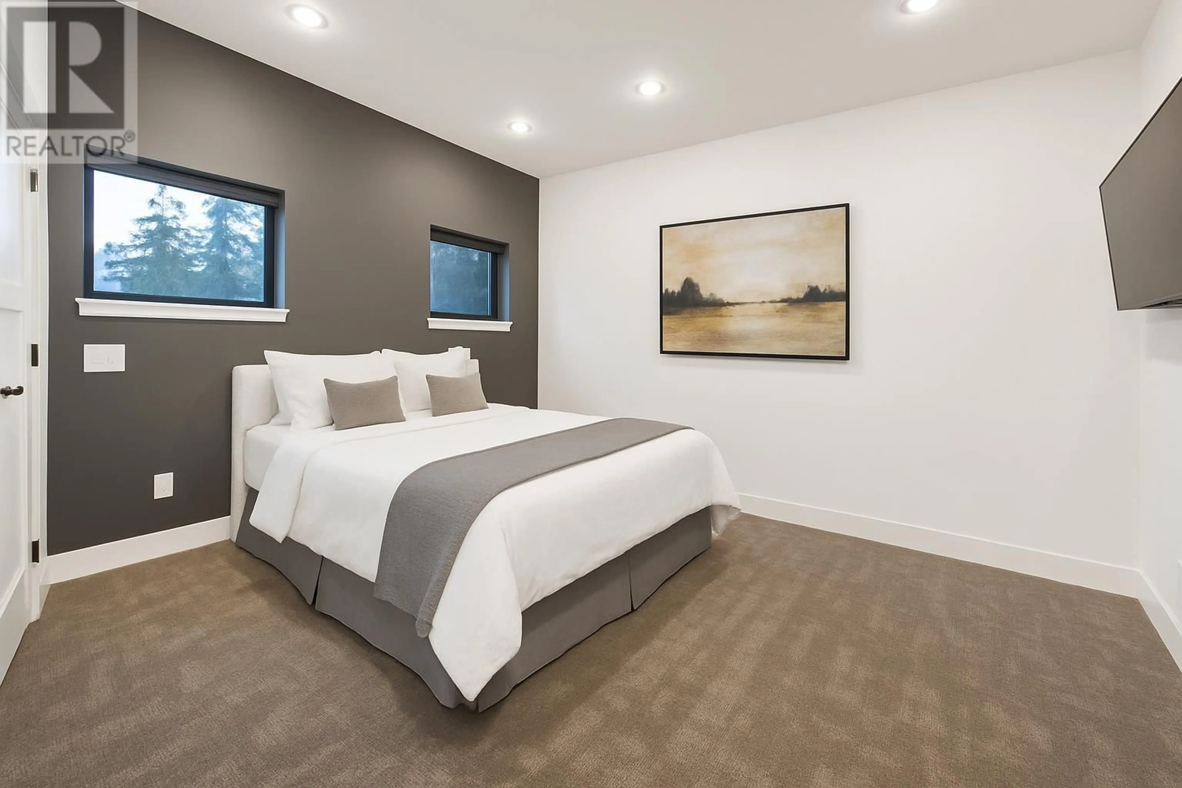 Bedroom with bed, carpet floor for 4031 BEDWELL BAY ROAD, Belcarra British Columbia V3H4P8
