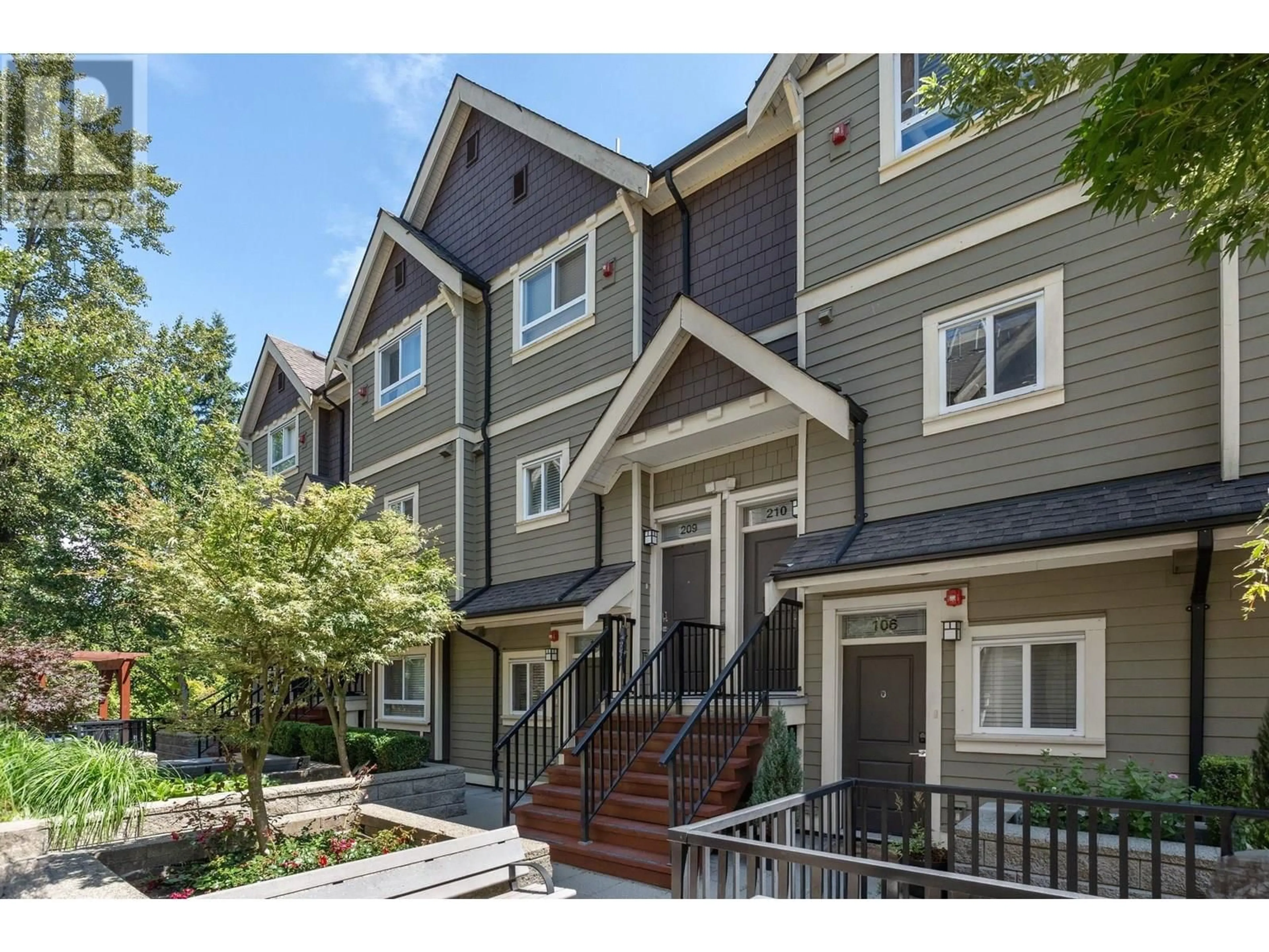 Home with vinyl exterior material, street for 210 - 3488 SEFTON STREET, Port Coquitlam British Columbia V3B3R2