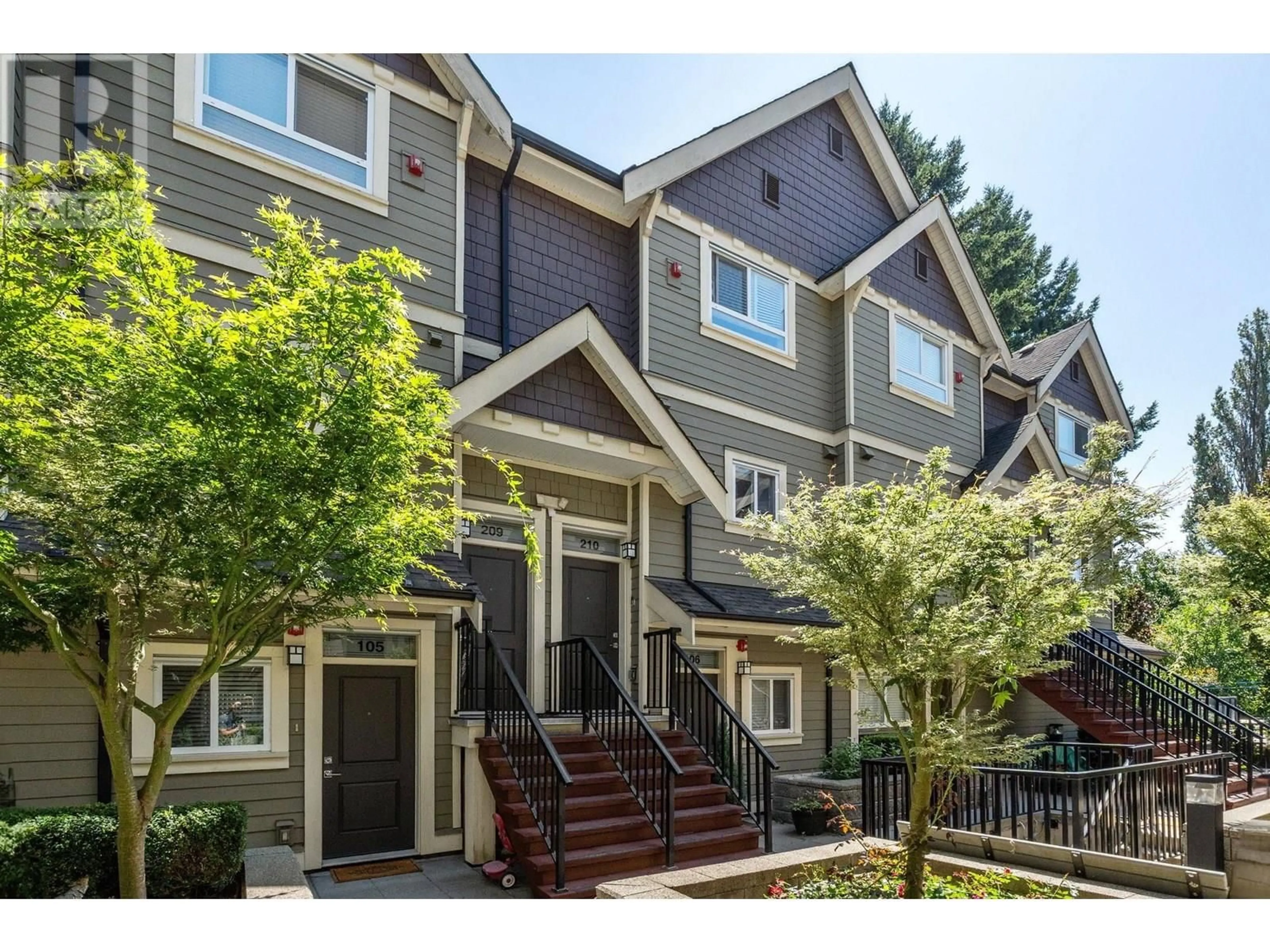 Home with vinyl exterior material, street for 210 - 3488 SEFTON STREET, Port Coquitlam British Columbia V3B3R2