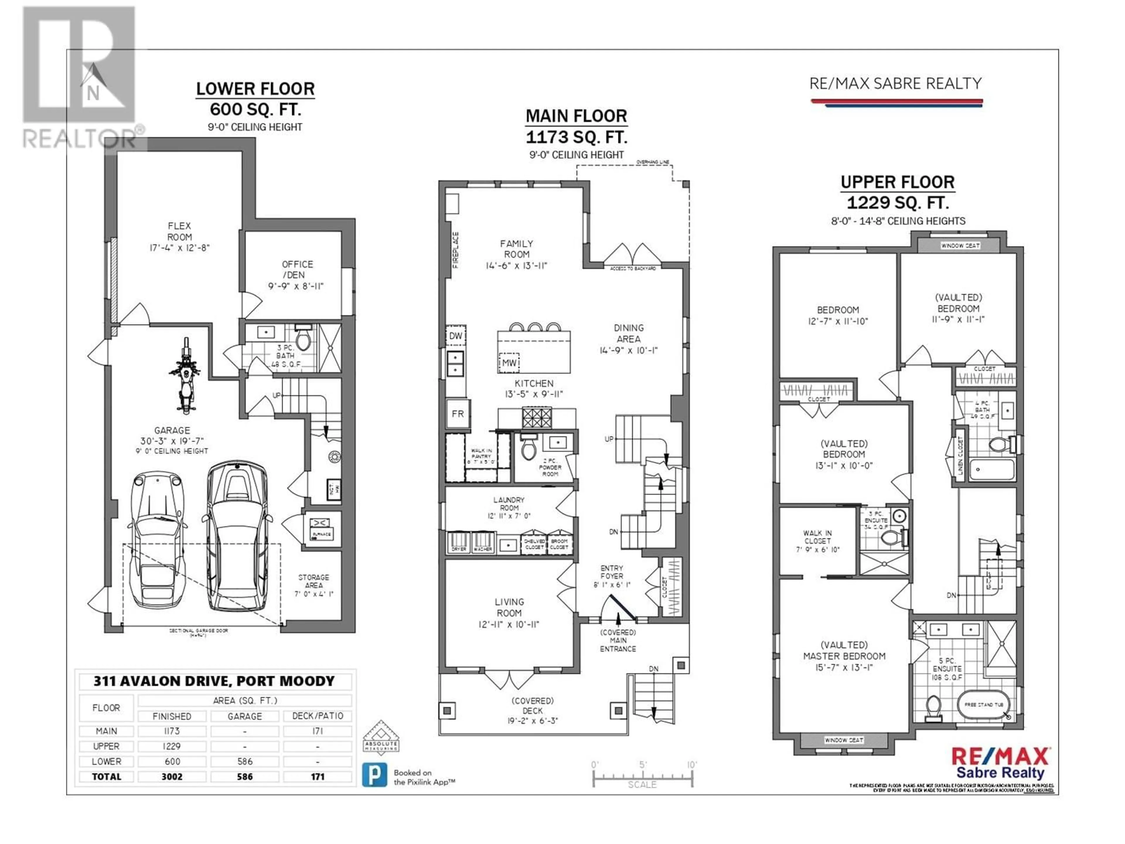 Floor plan for 311 AVALON DRIVE, Port Moody British Columbia V3H2X9