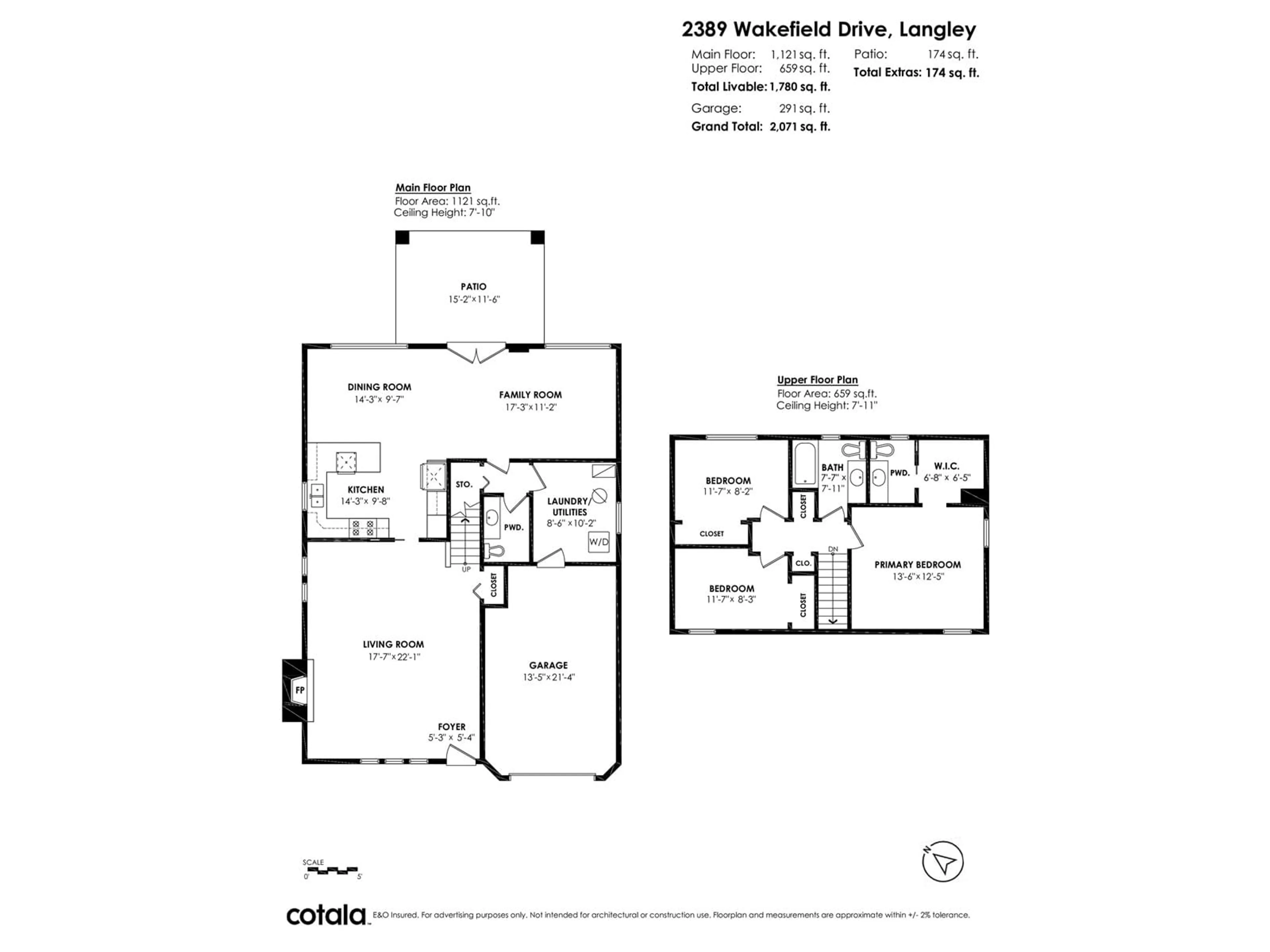 Floor plan for 2389 WAKEFIELD, Langley British Columbia V2Y1B3