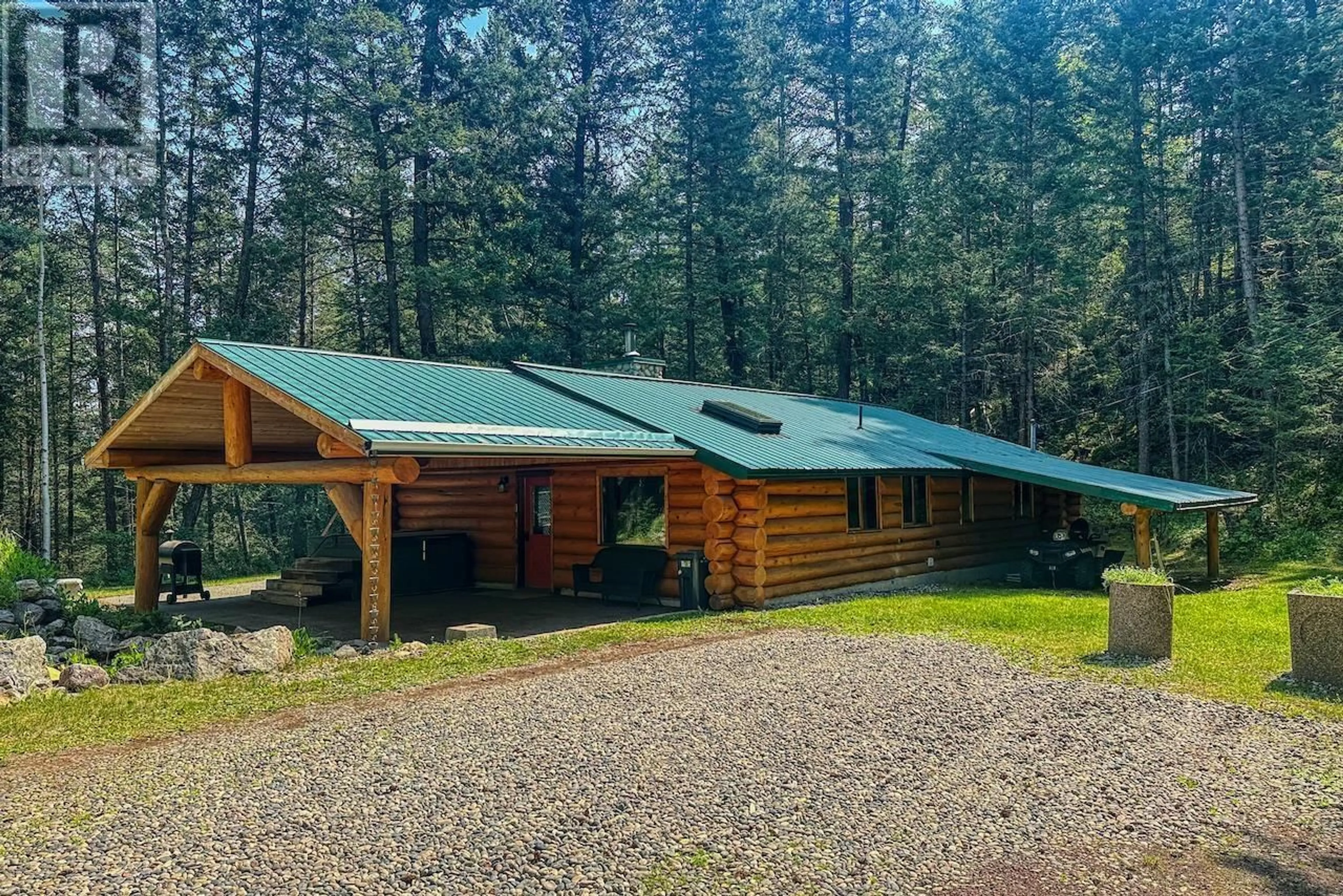 A pic from outside/outdoor area/front of a property/back of a property/a pic from drone, forest/trees view for 1380 GUN-A-NOOT TRAIL, Williams Lake British Columbia V2G3H7